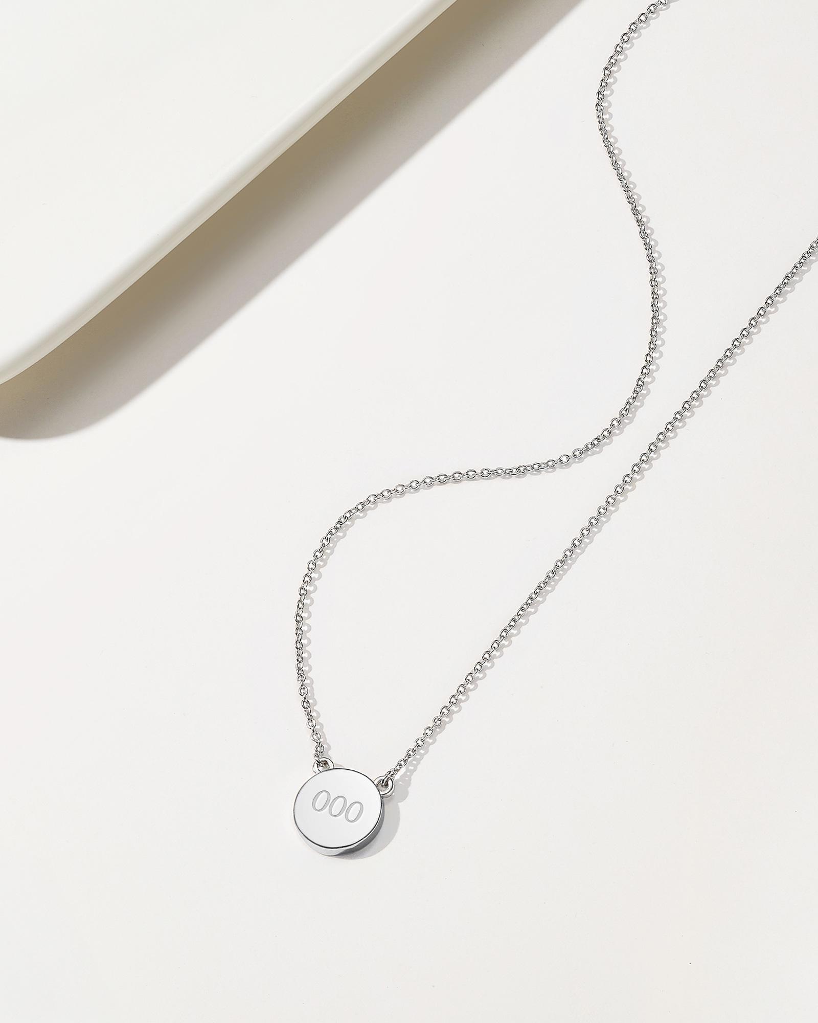 Angel Number Necklace 000 - Silver Plated