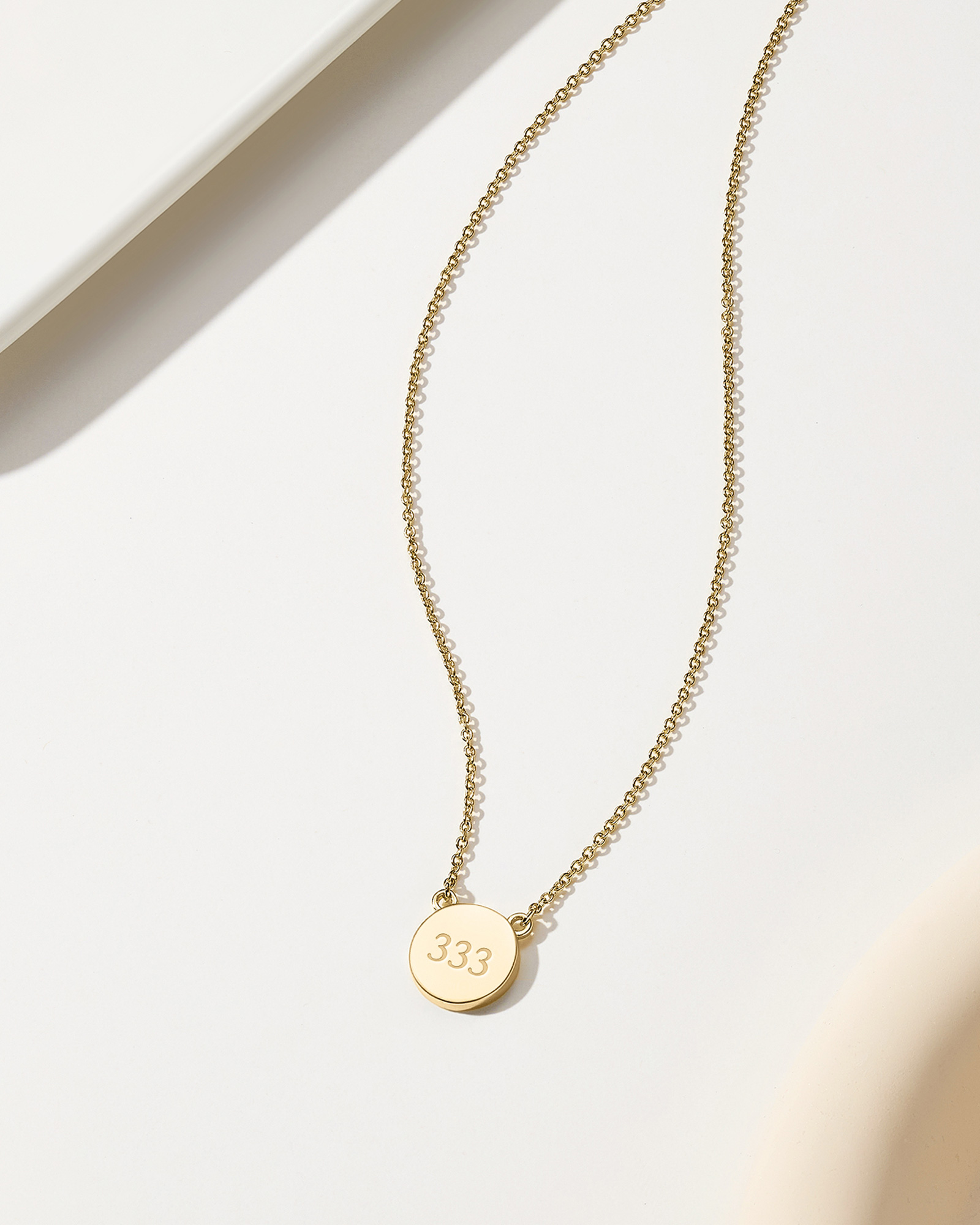 Angel Number Necklace 333 - 18K Gold Plated