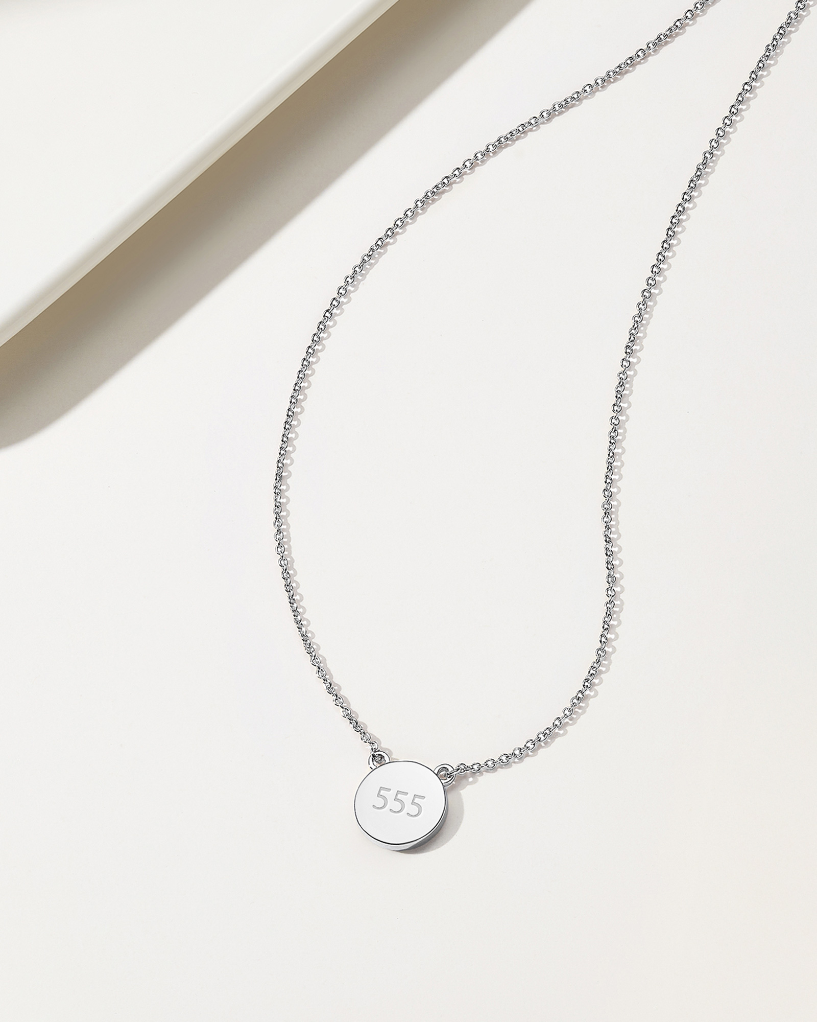 Angel Number Necklace 555 - Silver Plated