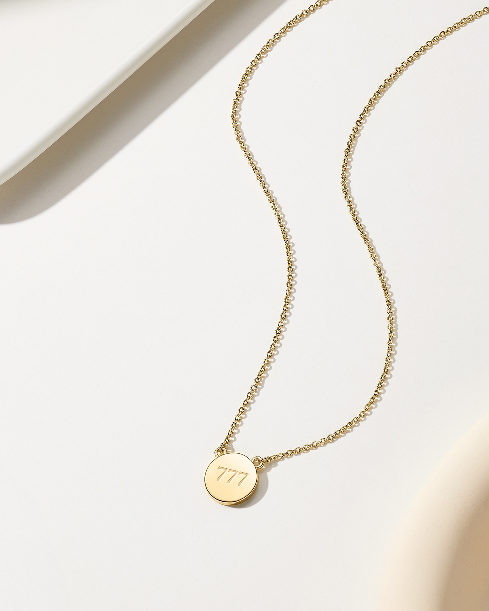 Angel Number Necklace 777 - 18K Gold Plated