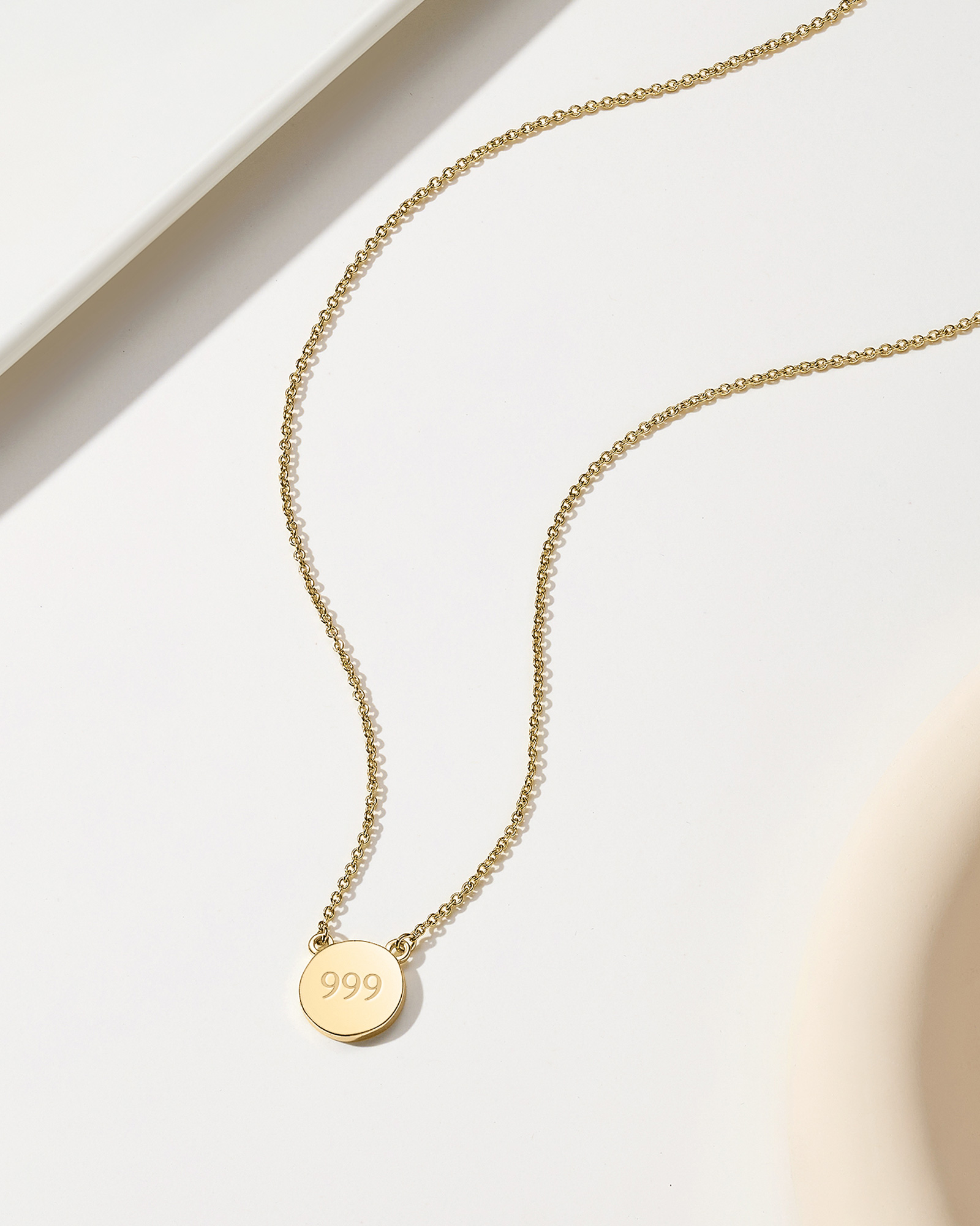 Angel Number Necklace 999 - 18K Gold Plated