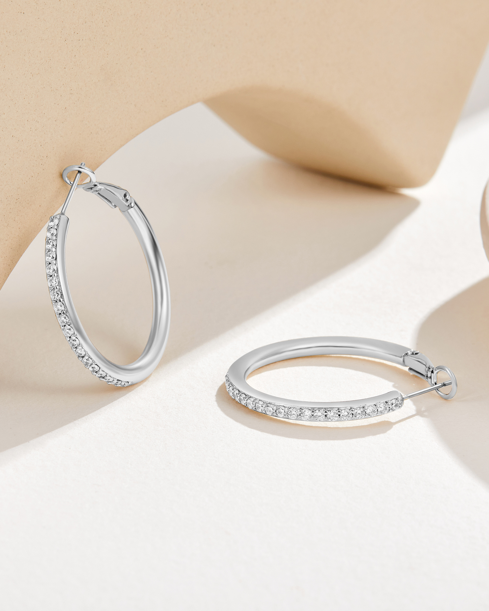 Madelyn Hoops - Silver Plated