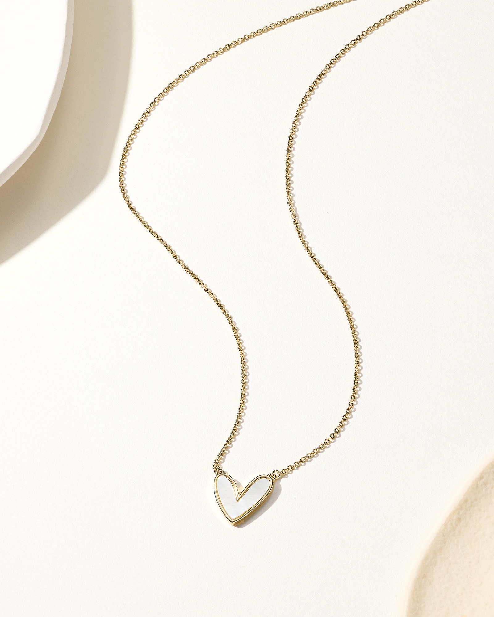 Pearl Heart Necklace - 18K Gold Plated