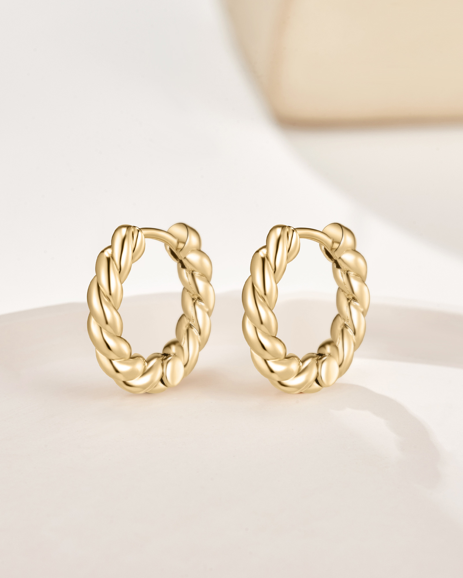 Croissant Huggie Earrings - 18K Gold Plated