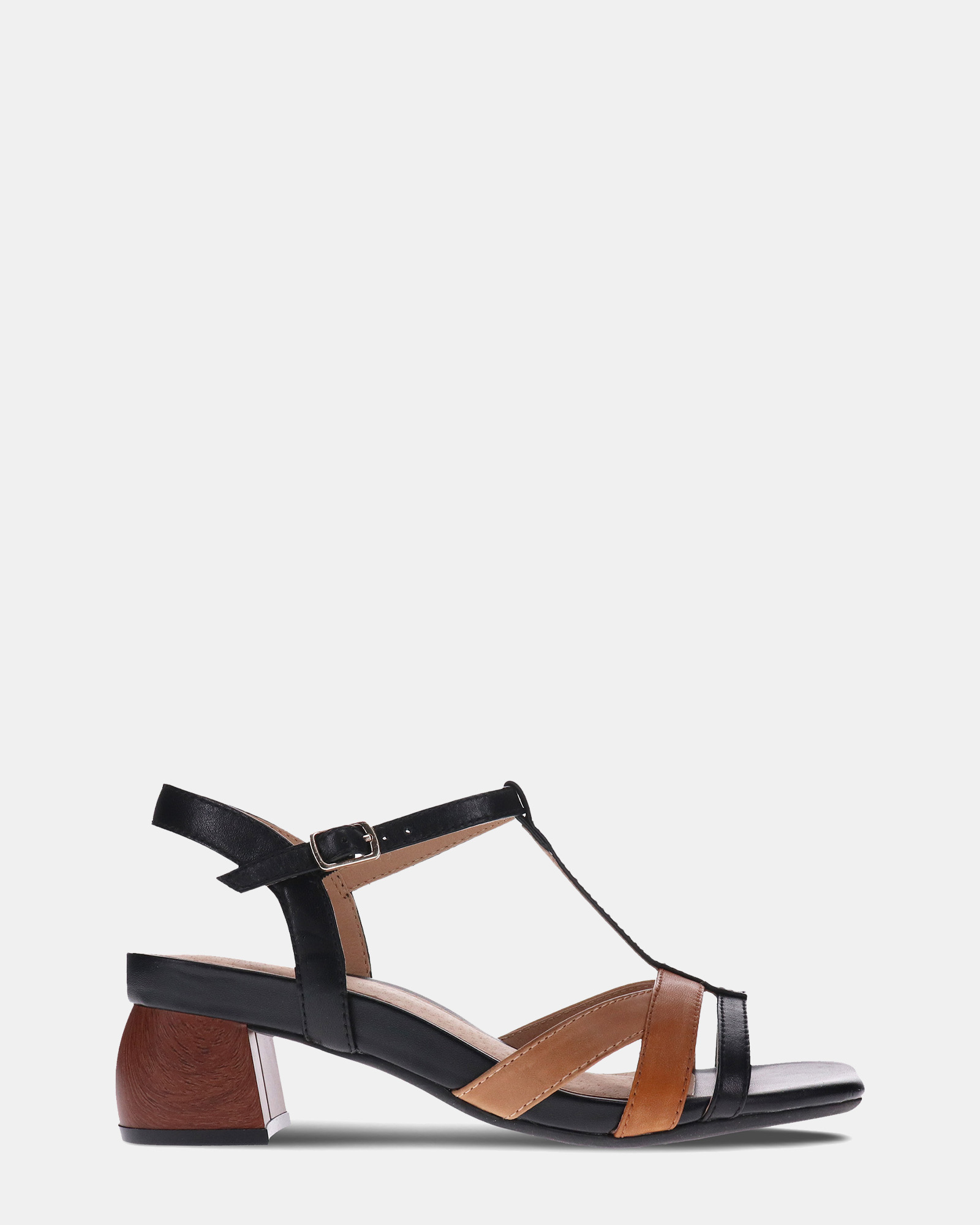 Yass Heeled Sandal - Black Multi
