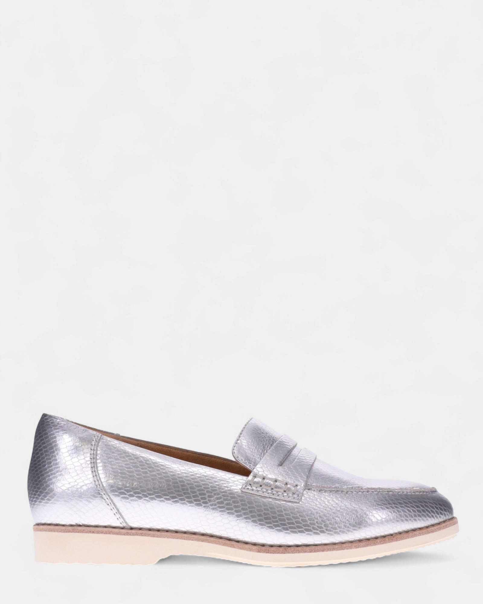Remi Casual Slip-On - Silver Snake