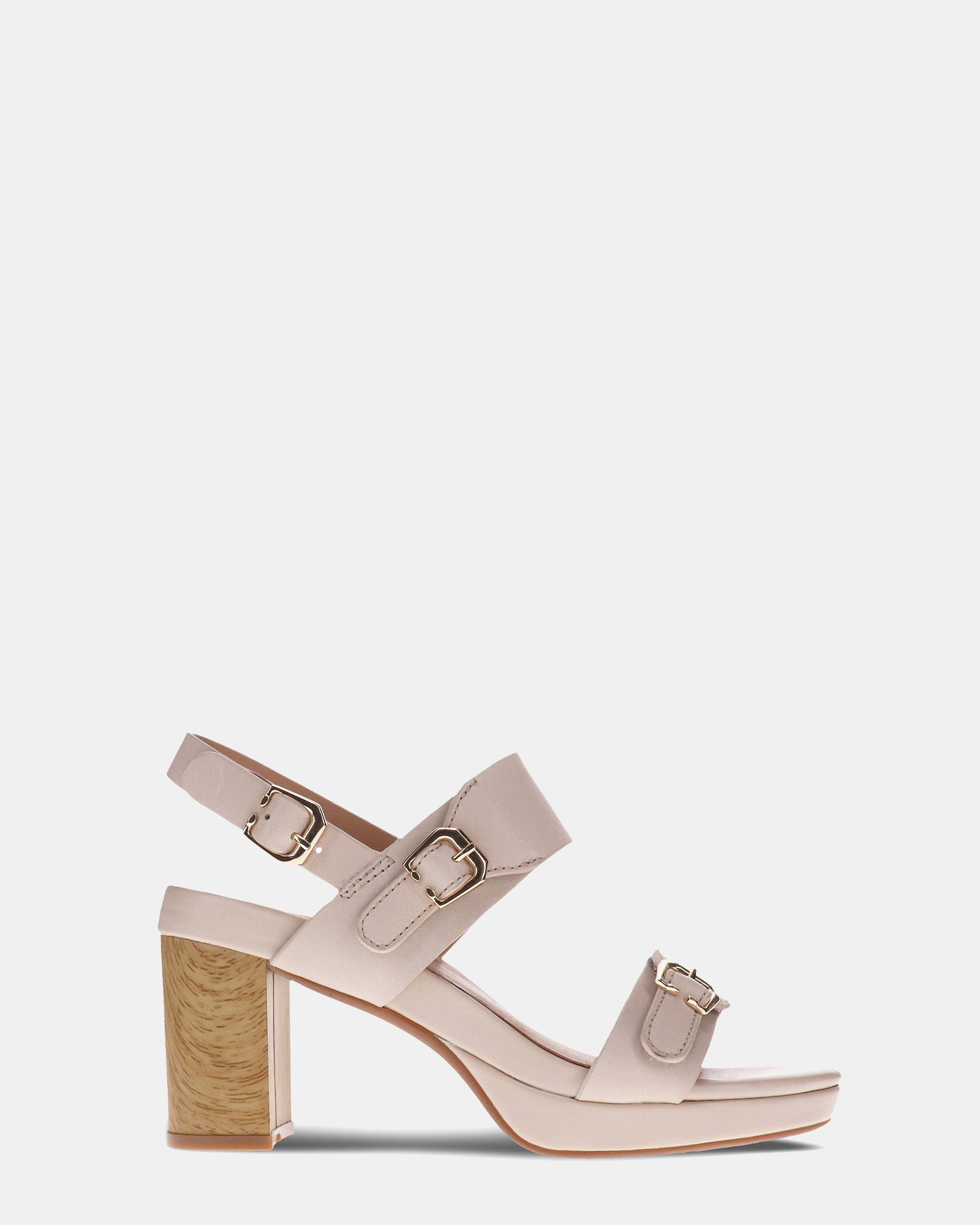 Tara Heeled Sandal - Beige