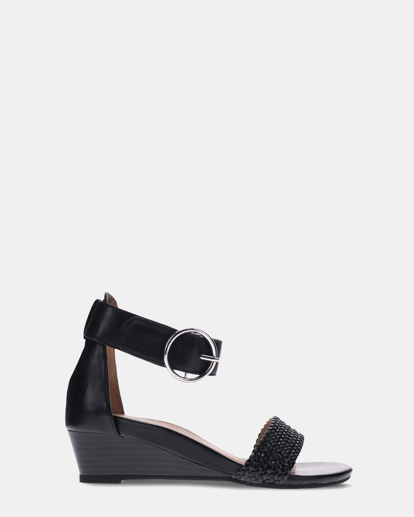 Nasia Wedge Sandal - Black