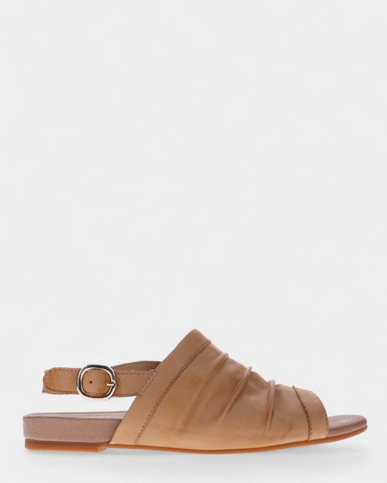 Mandy Flat Sandal - Almond