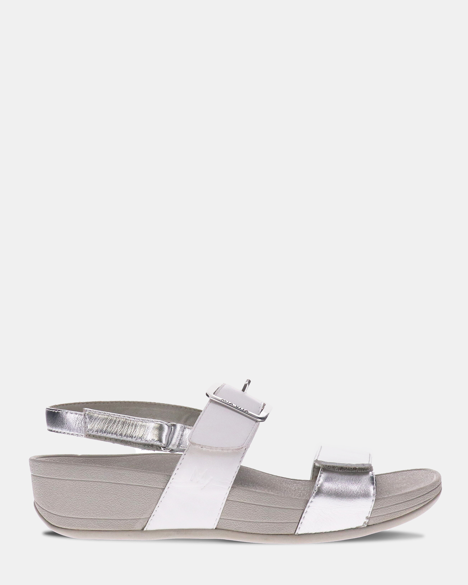 Florini Platform Sandal - White/Silver