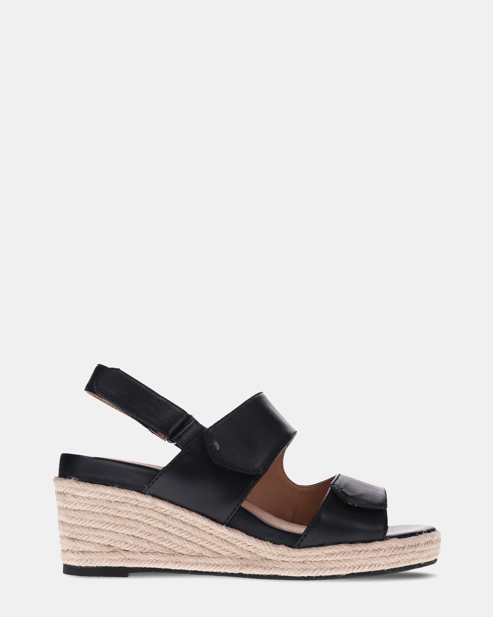 Deanne Wedge Sandal - Black