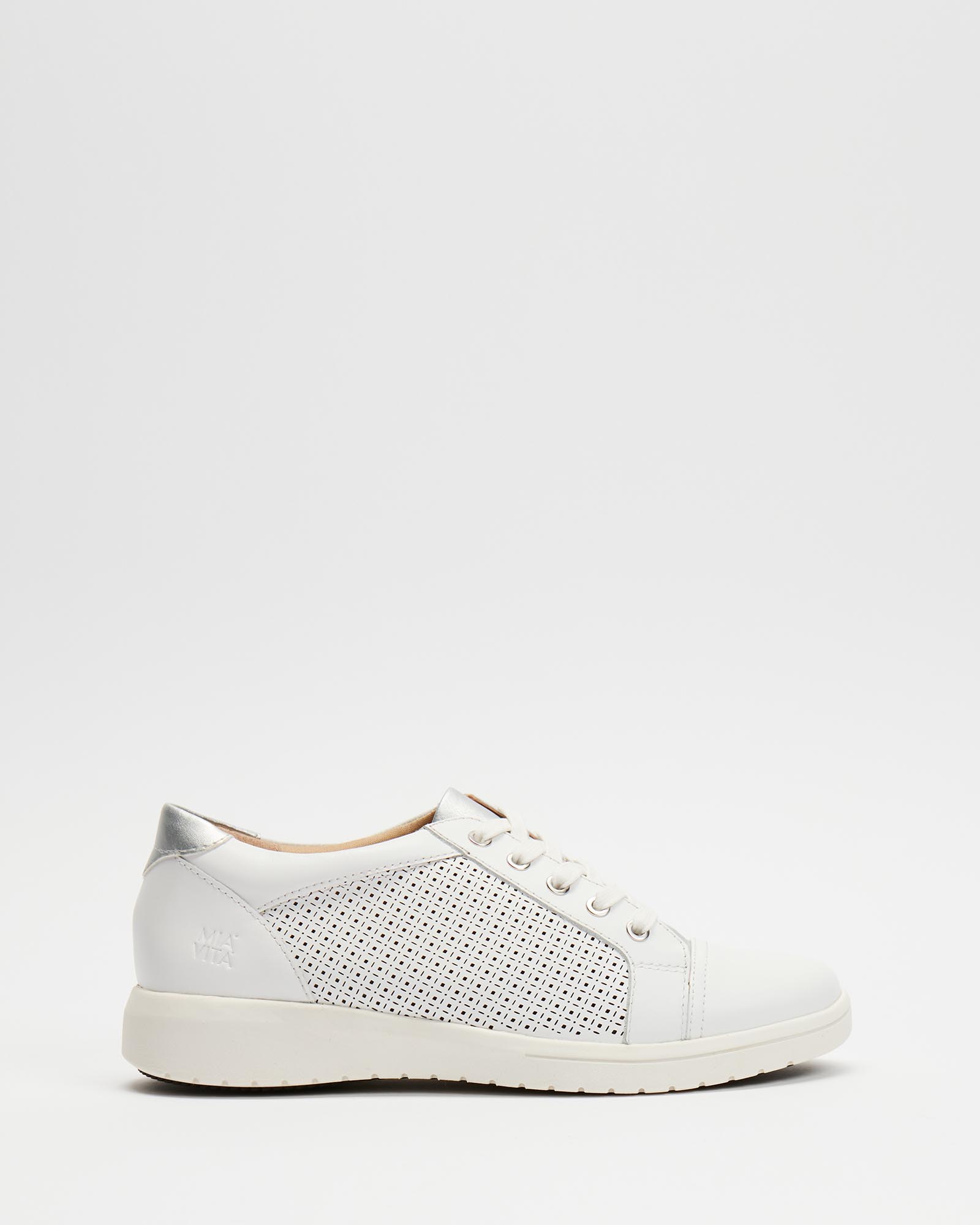 Belinda Lace-Up Casual Sneaker - White Laser