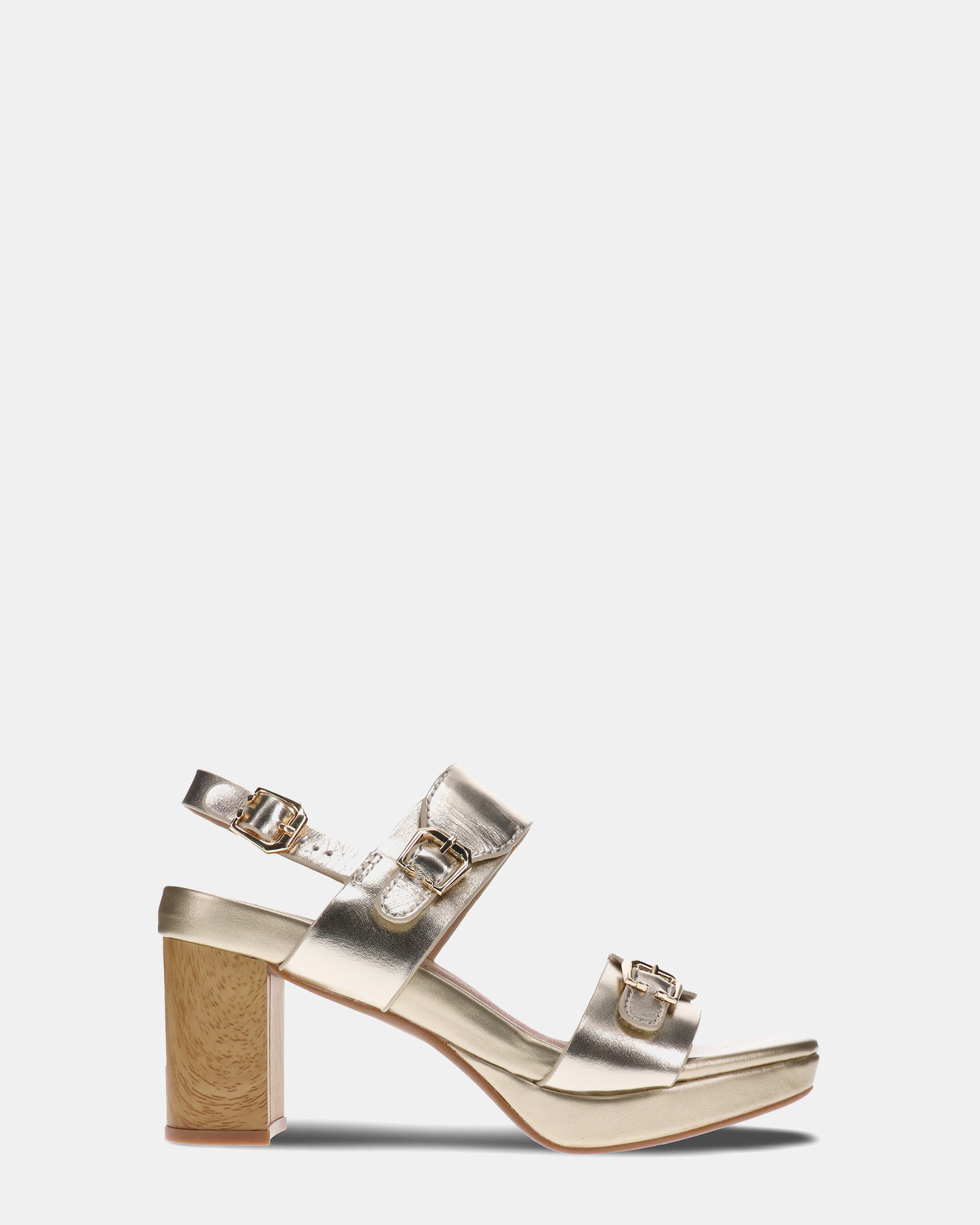 Tara Heeled Sandal - Soft Gold