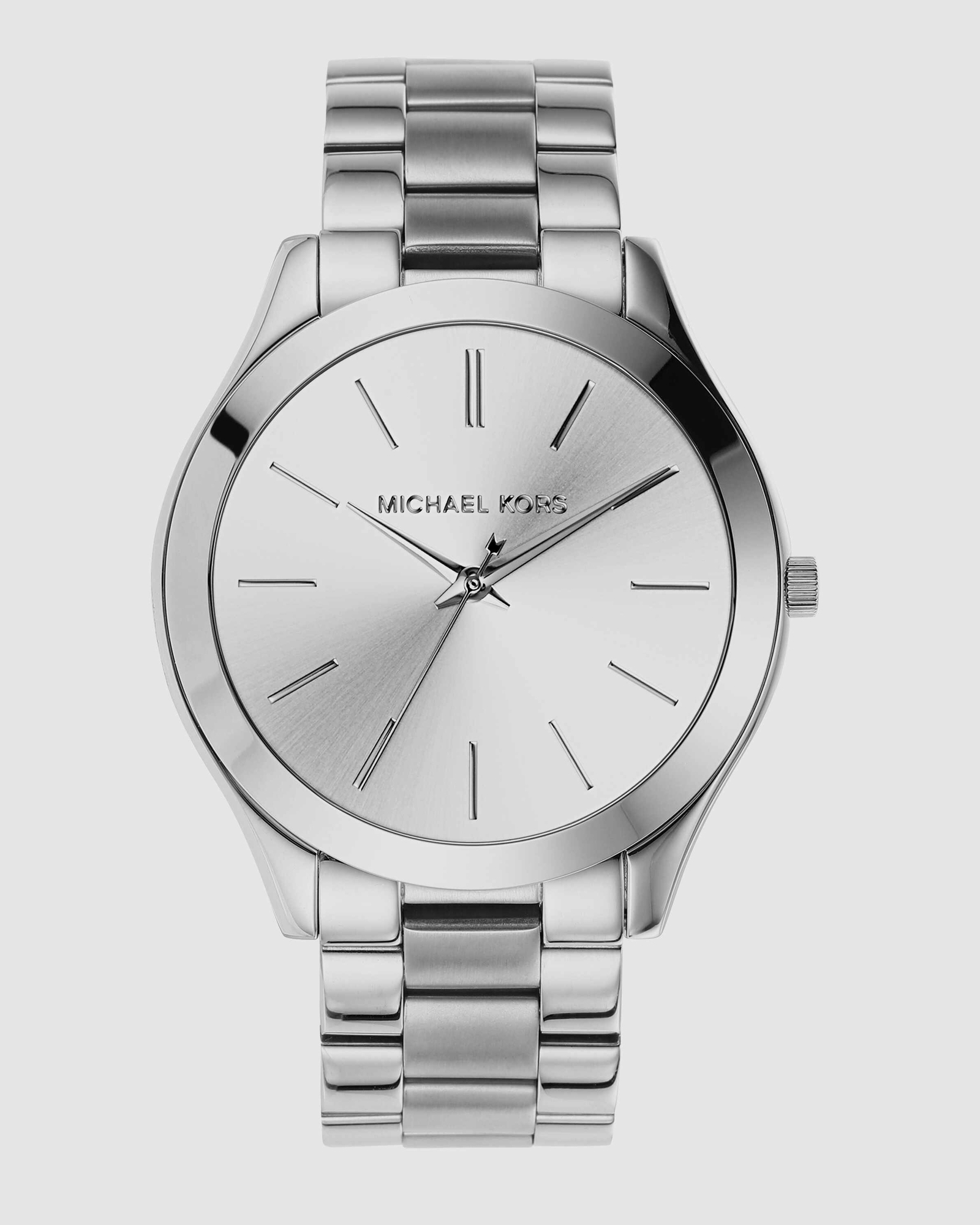 Slim Runway Silver-Tone Analogue Watch MK3178