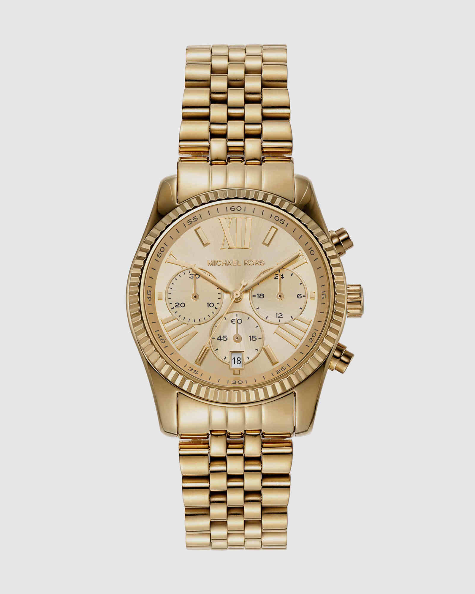 Lexington Gold Tone Chronograph Watch