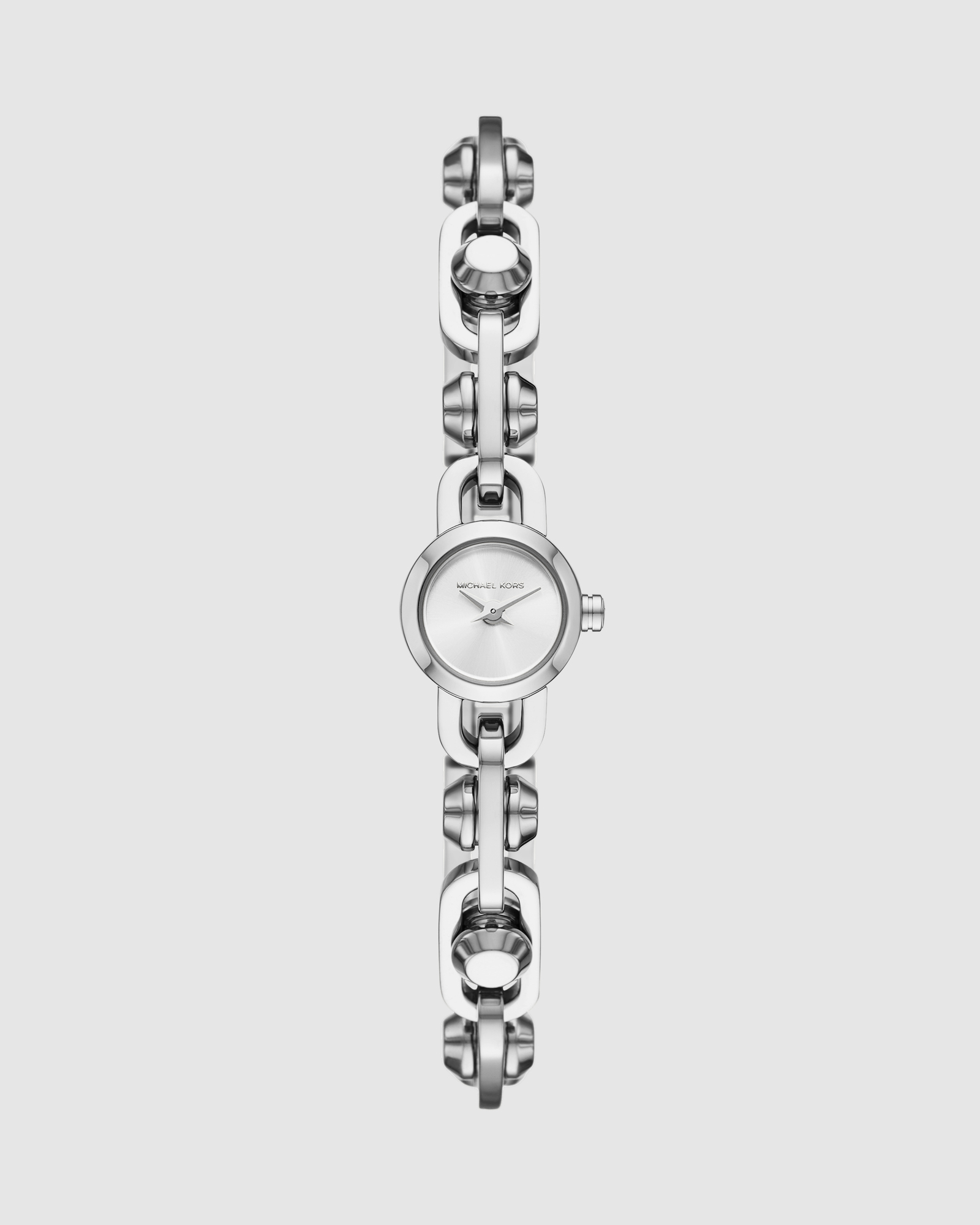 Mk Astor Link Silver Tone Analogue Watch