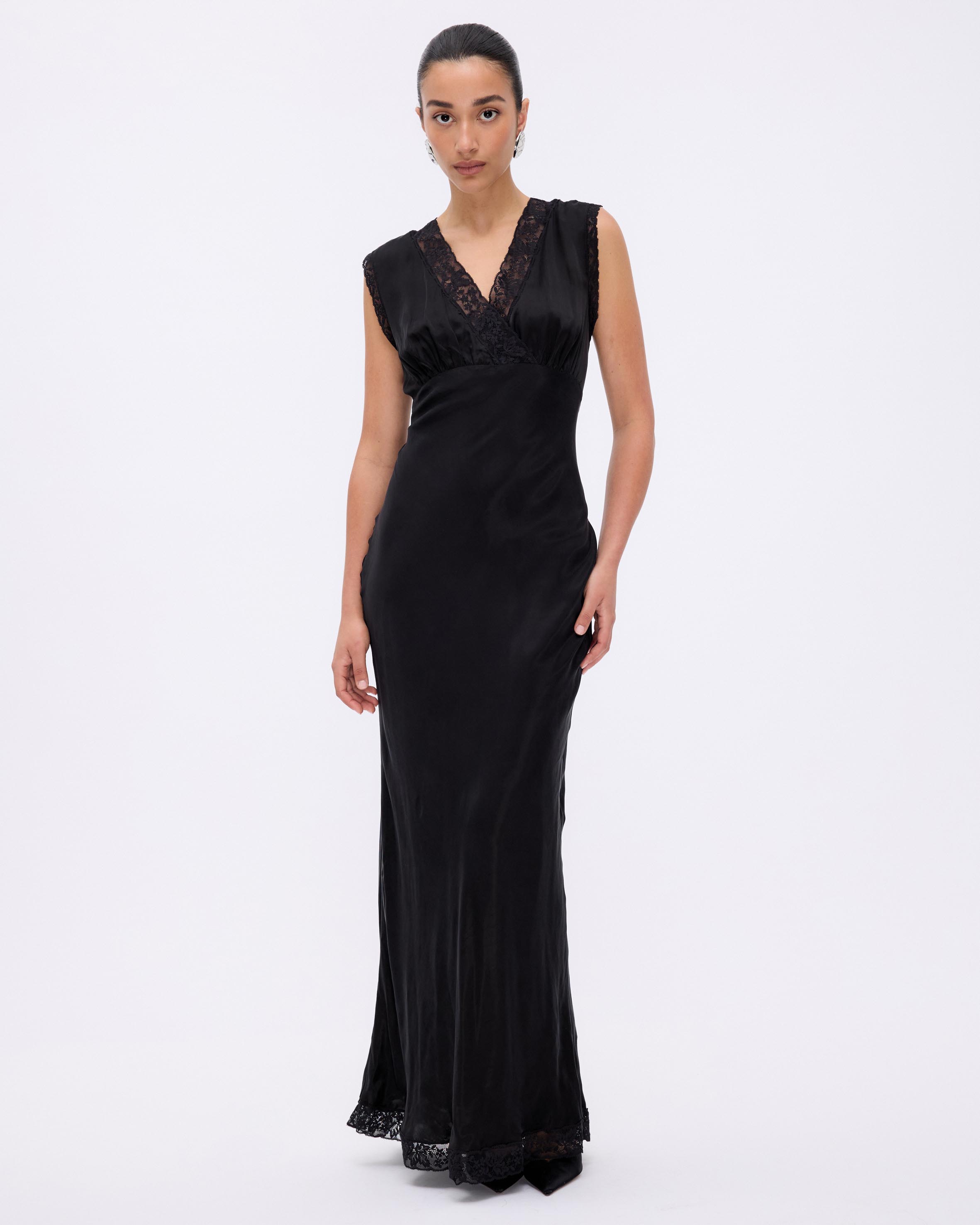 Rosalie Lace Detail Midi Dress
