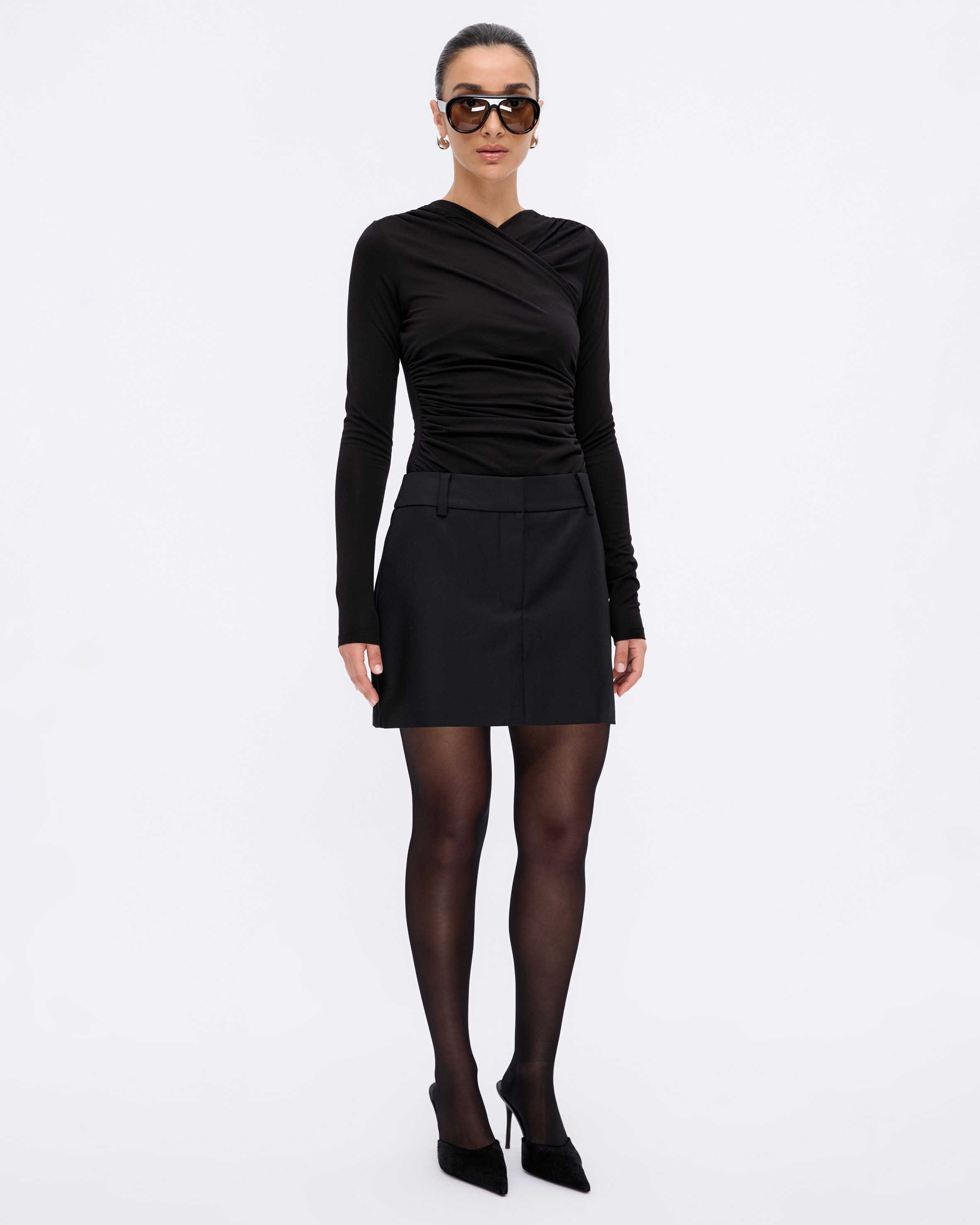 Talia Wool Tailored Mini Skirt