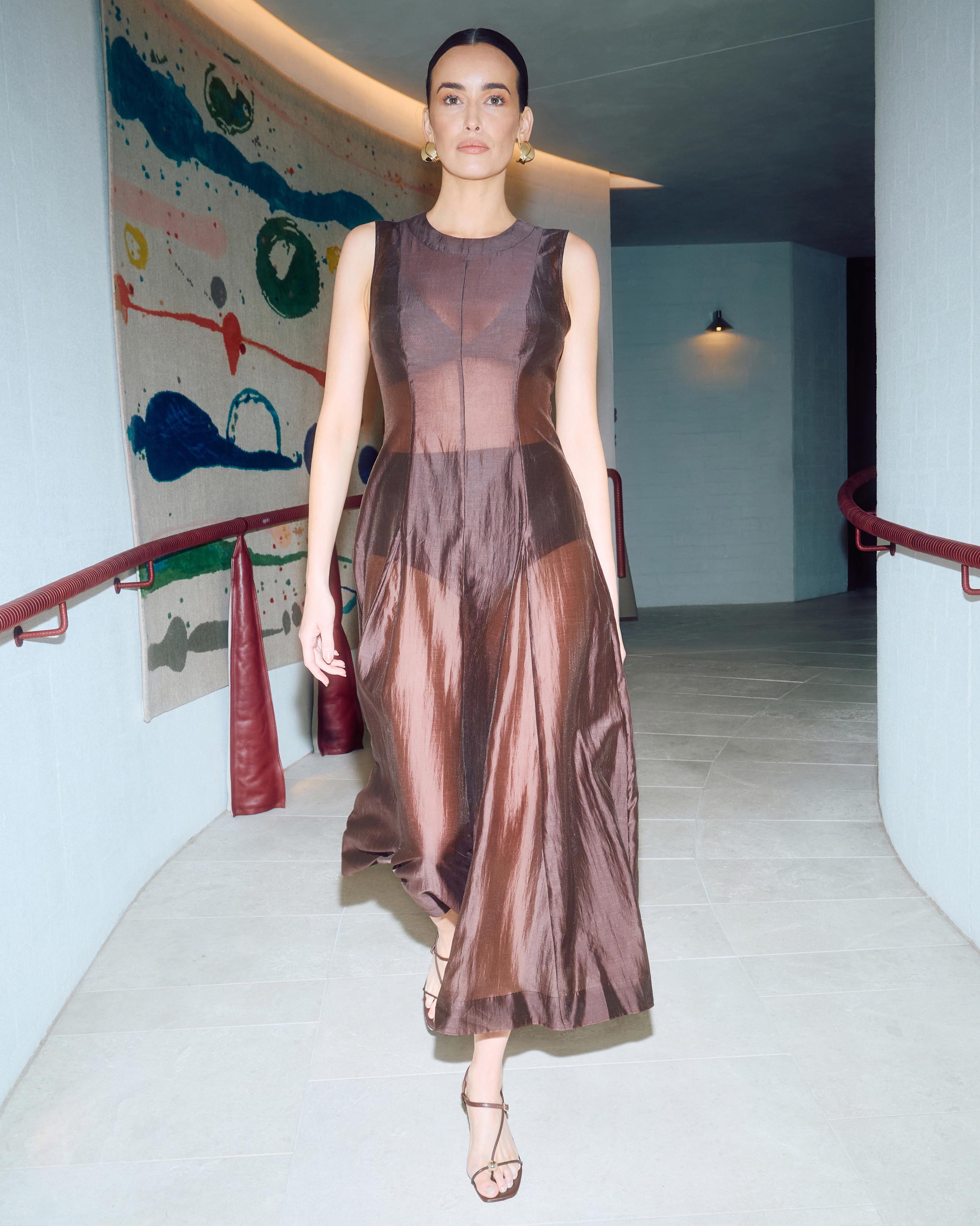 Adelina Panel Sheer Maxi Dress