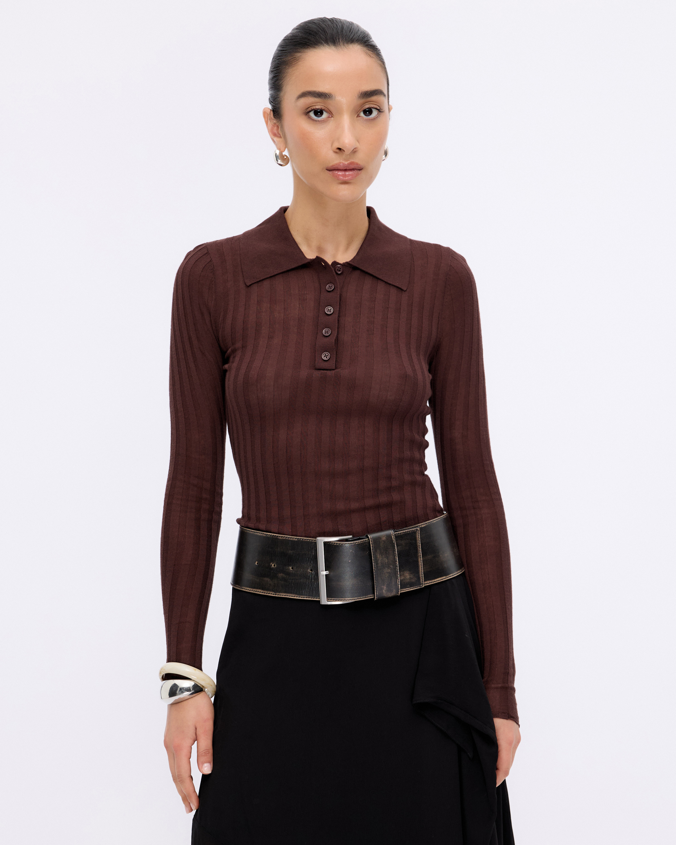 Marigold Rib Knit Polo