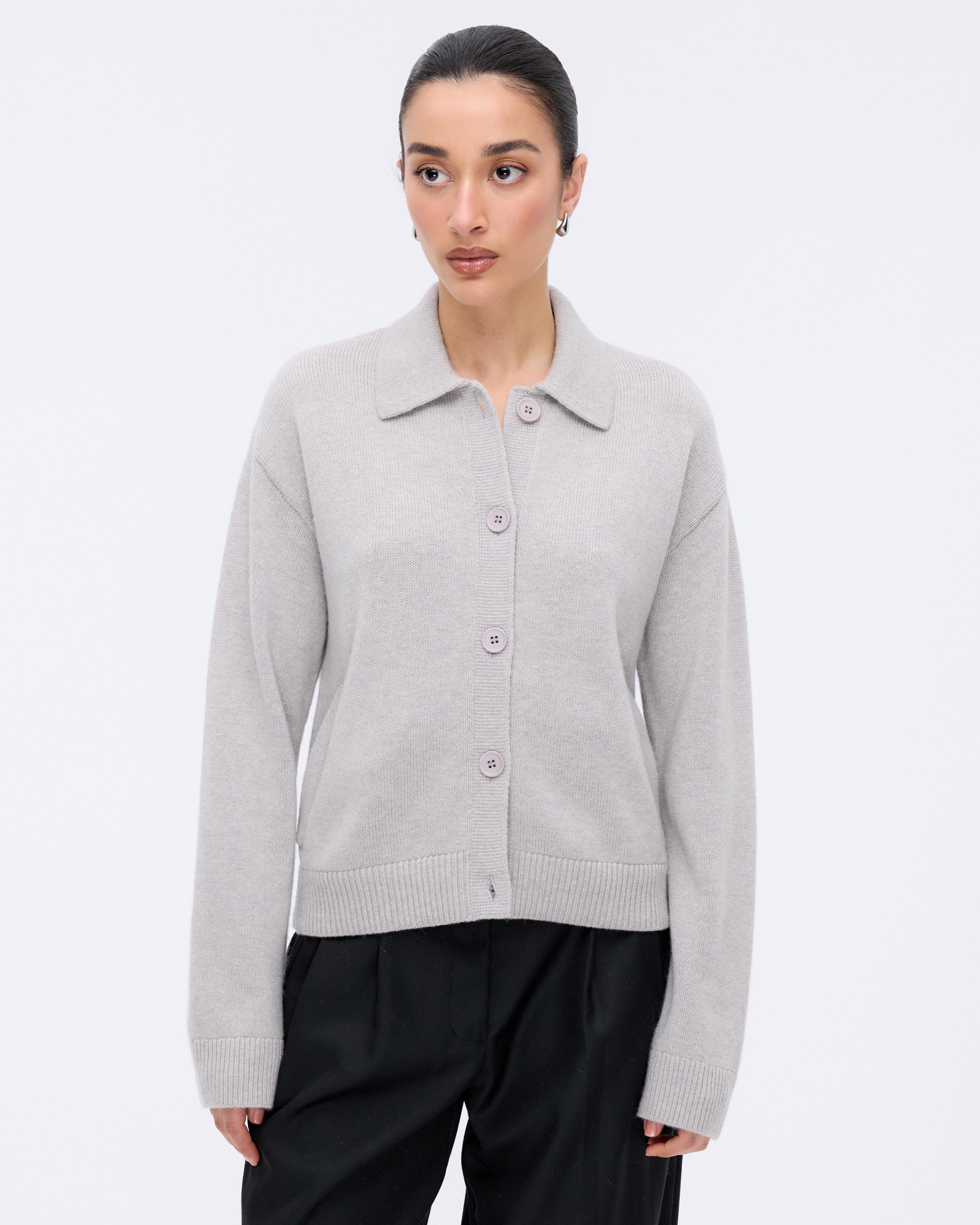 Zoe Merino Wool Cashmere Blend Cardigan