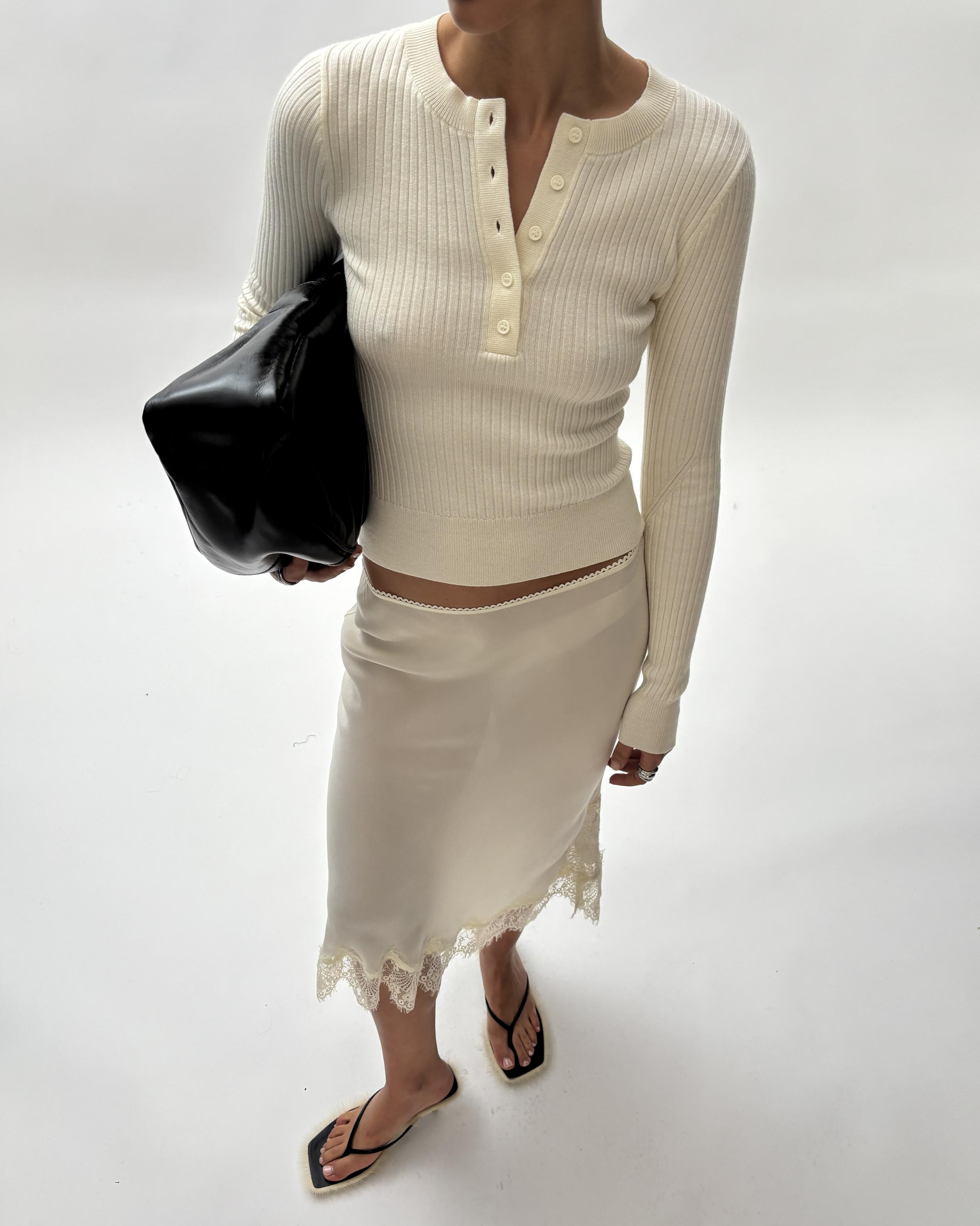 Wren Merino Wool Rib Knit Top