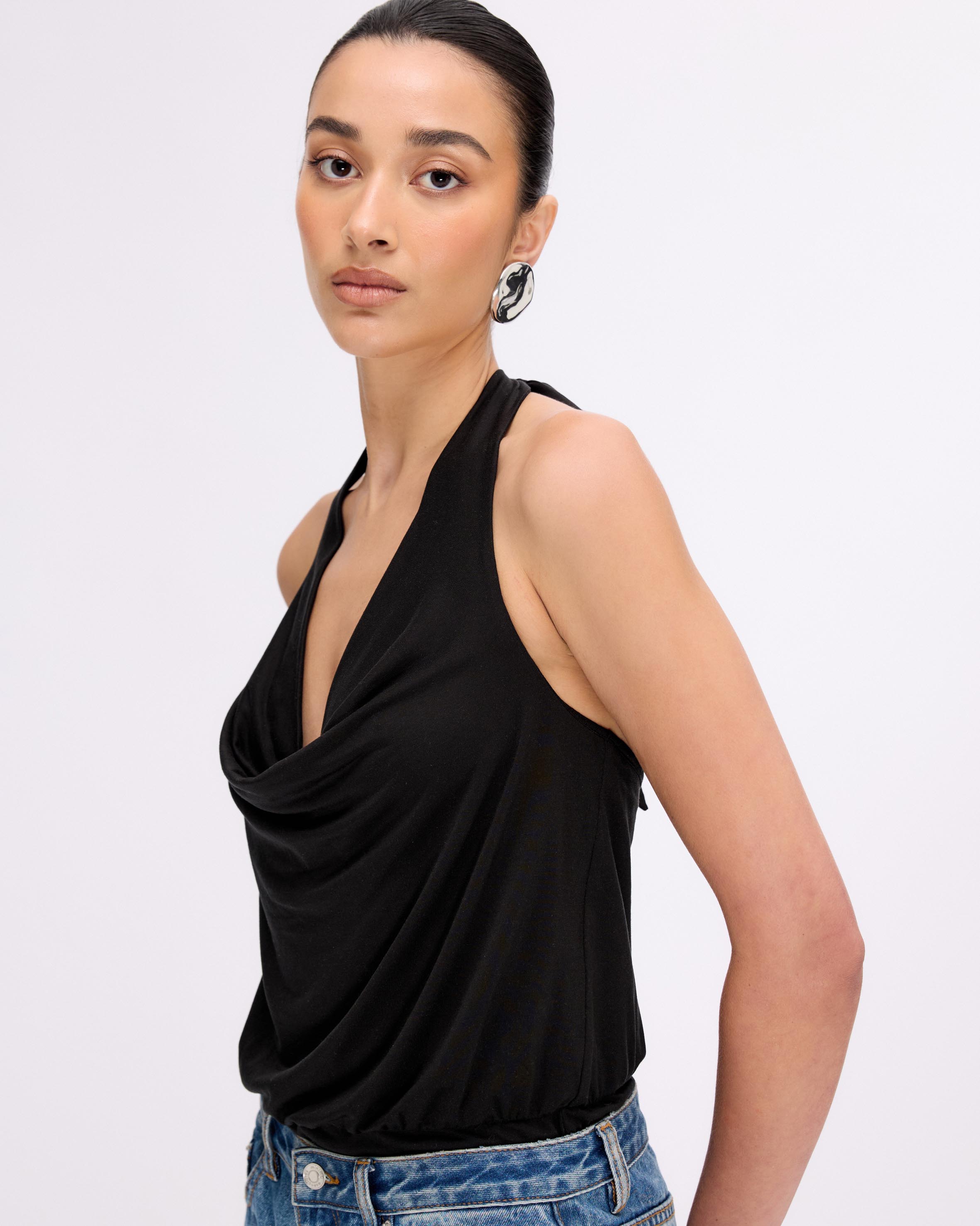Mollie Jersey Halter Bodysuit
