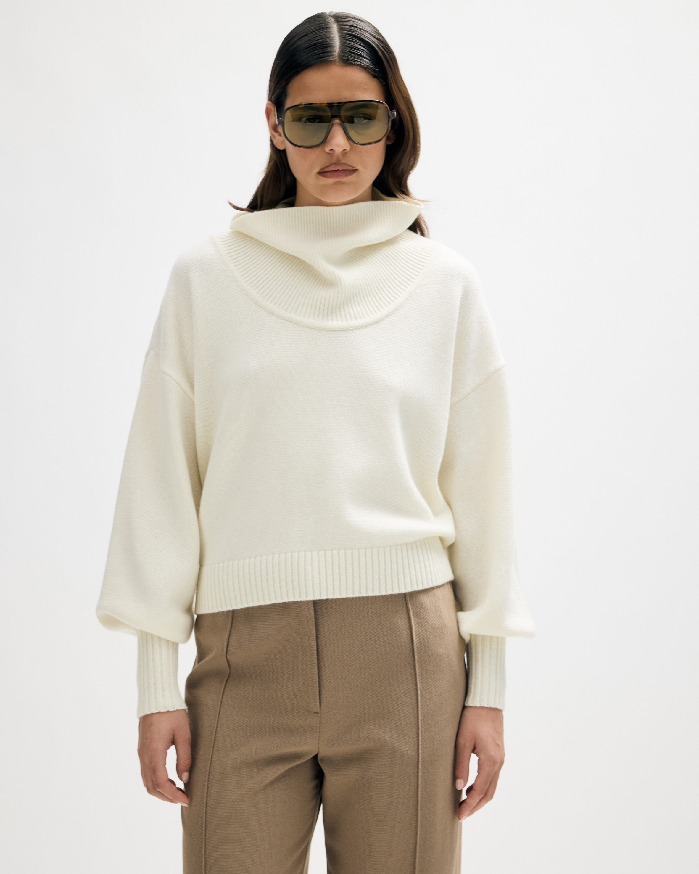 Rian Wool Cashmere Funnel Neck Jumper