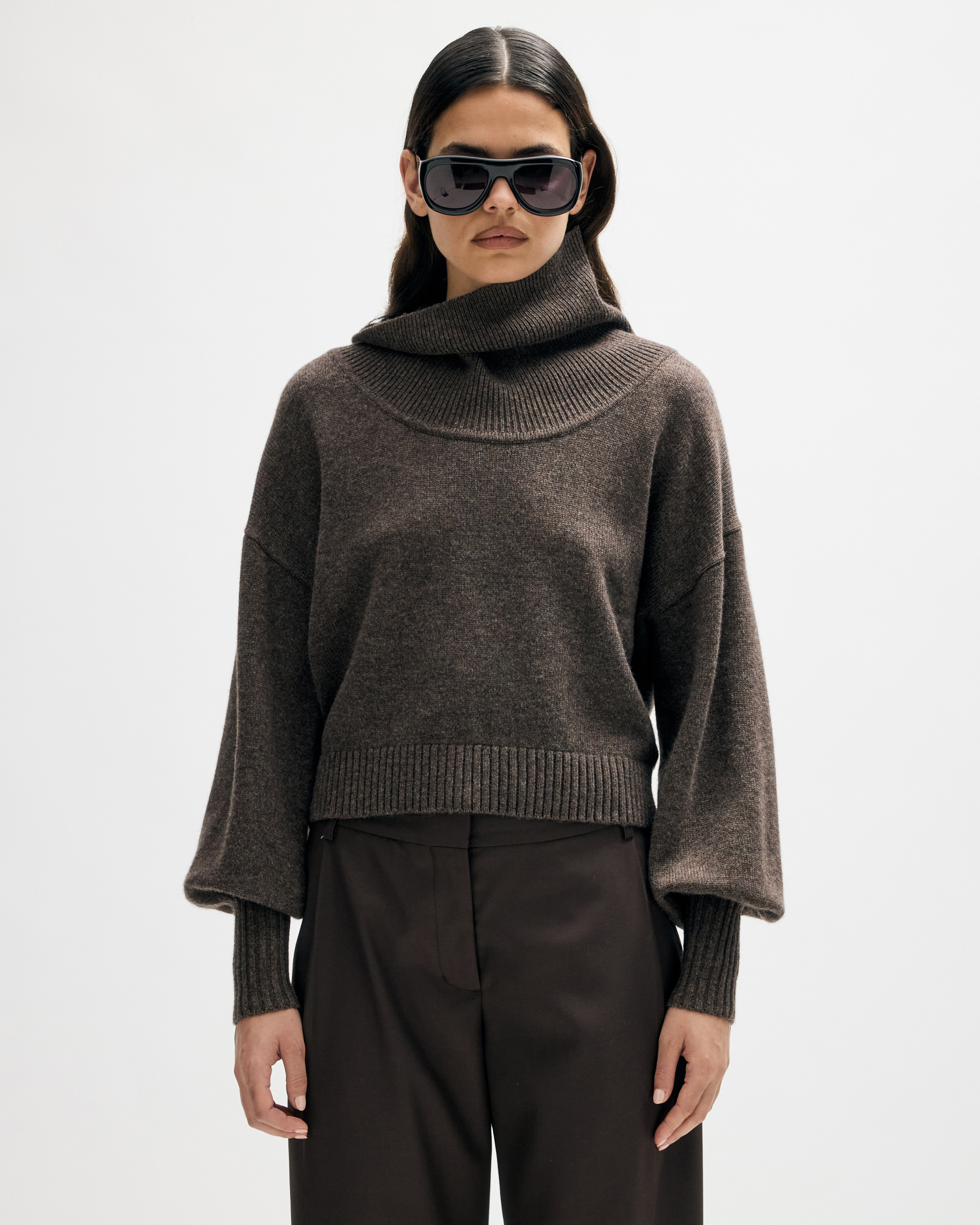 Rian Wool Cashmere Funnel Neck Jumper