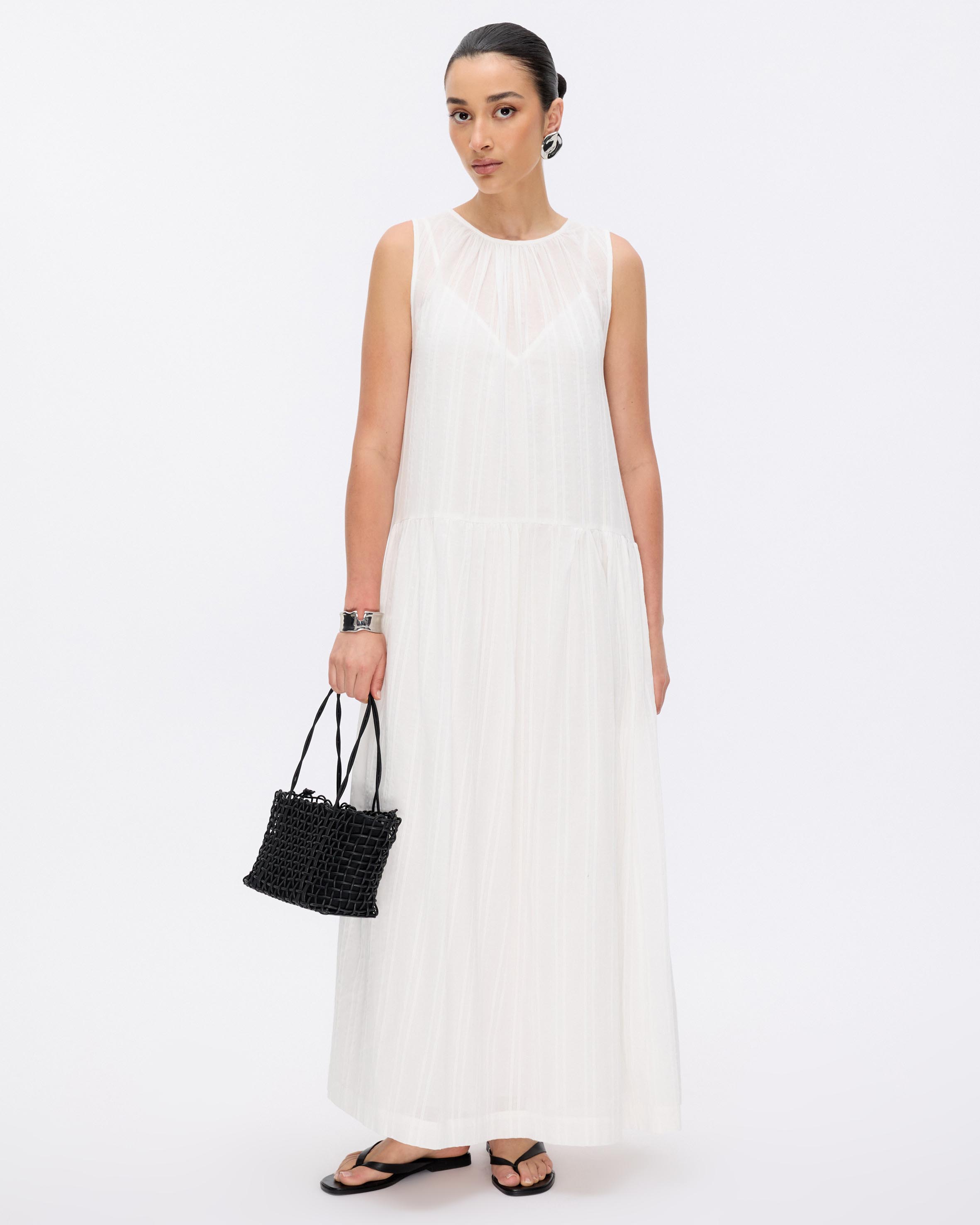 Cordelia Self Stripe Resort Midi Dress
