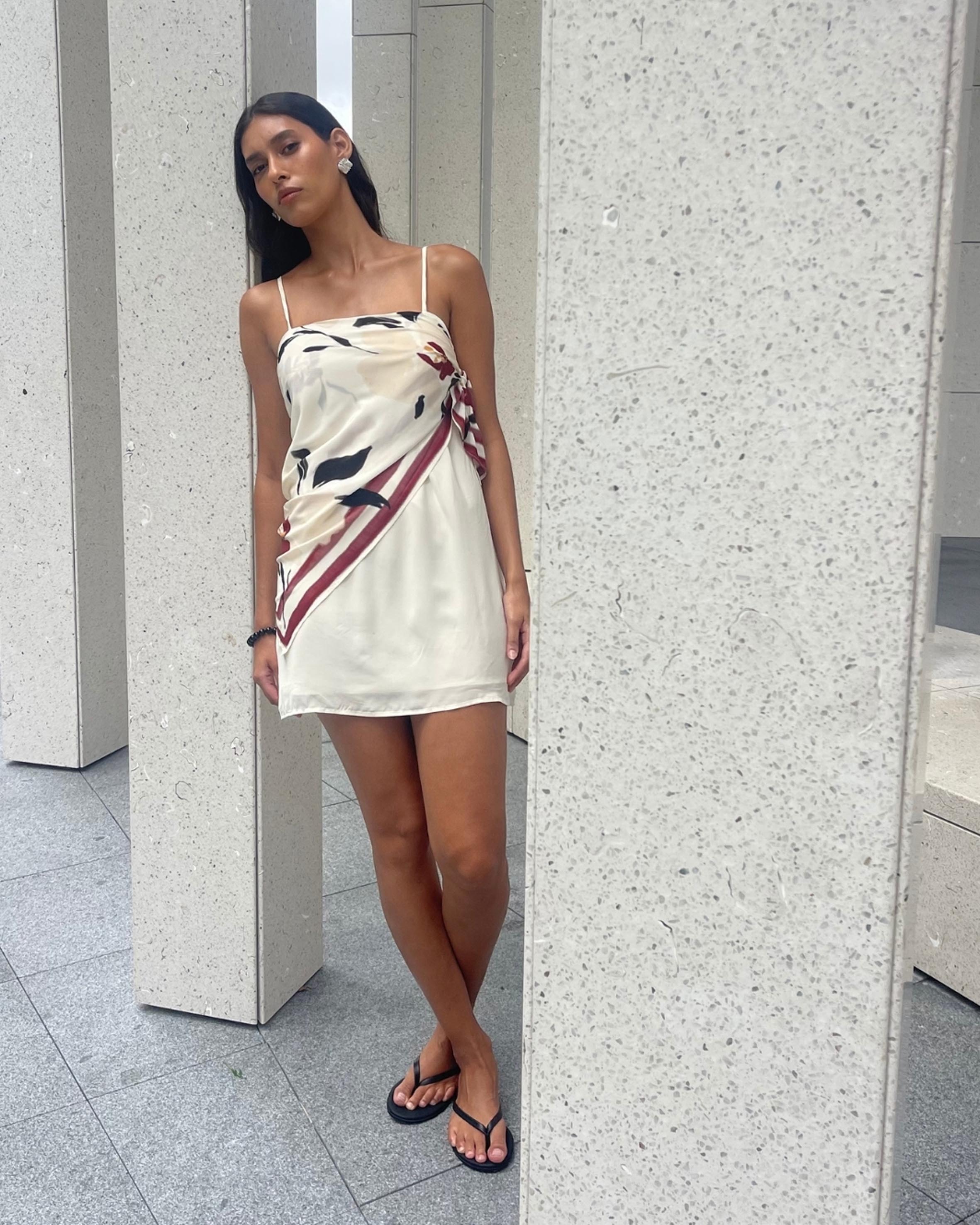 Isla Scarf Detail Mini Dress