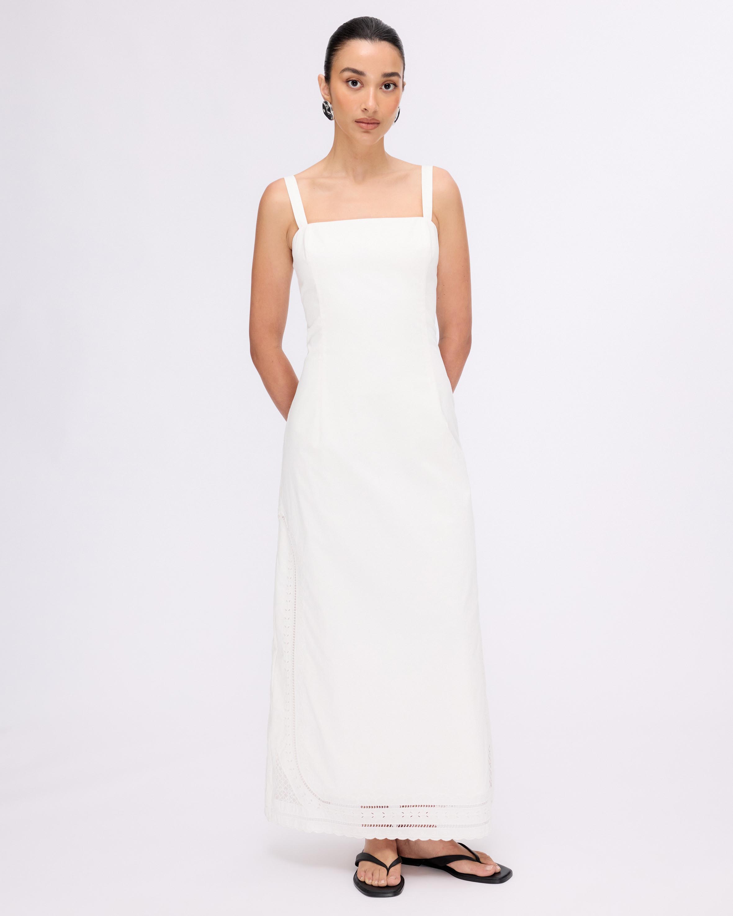 Daphne Embroidered Midi Dress