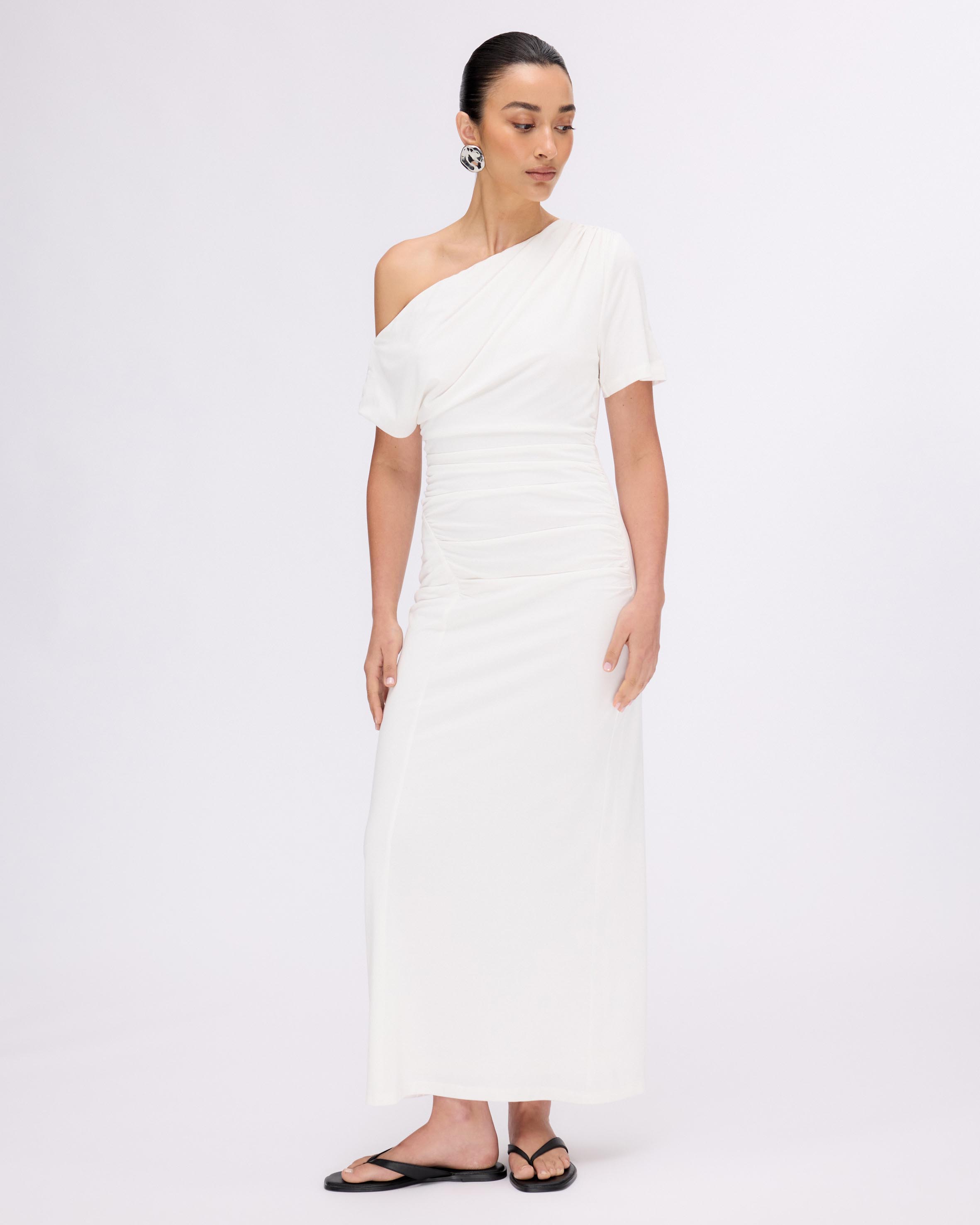 Etta Jersey Off Shoulder Midi Dress
