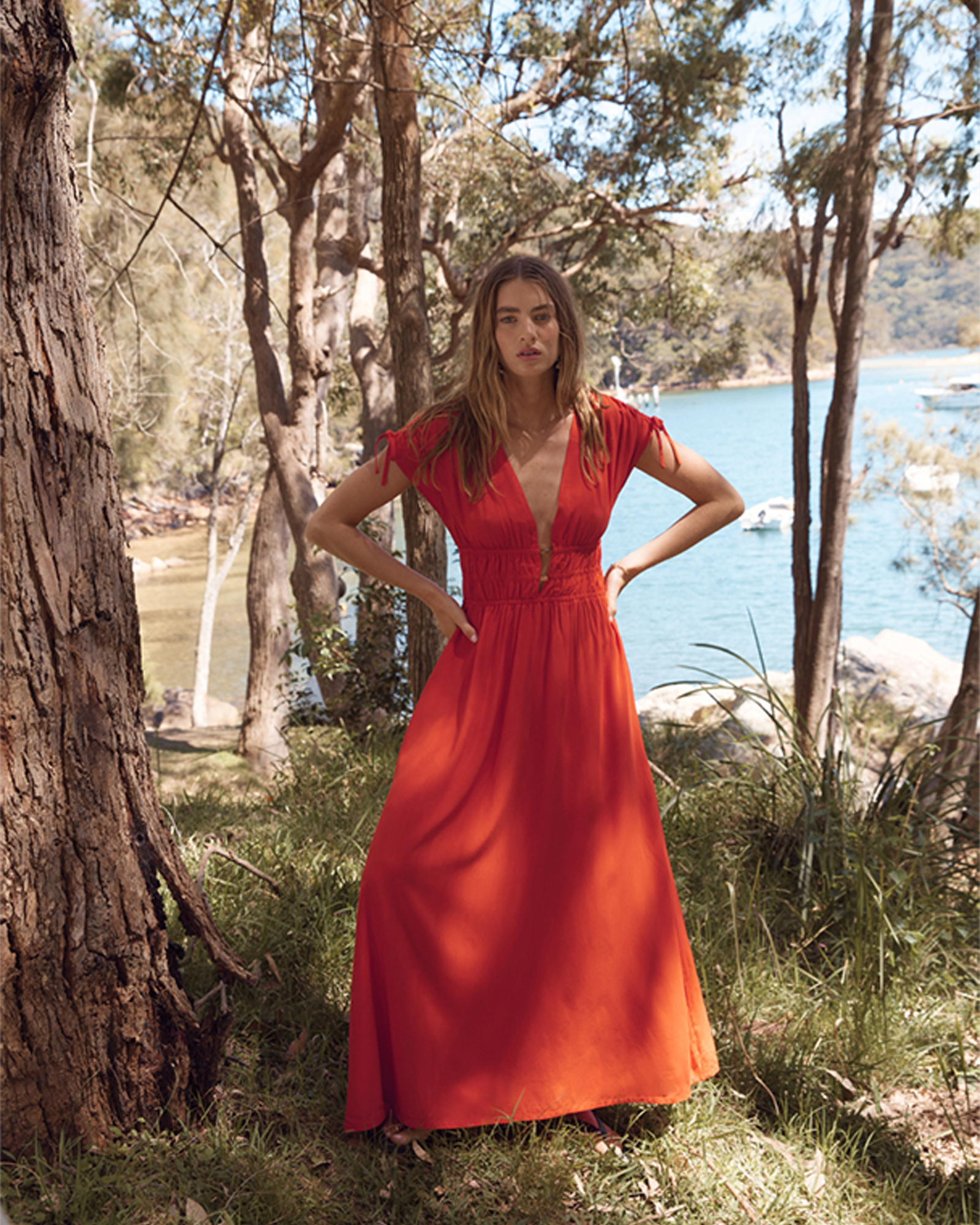 Scarlett V-Neck Midi Dress