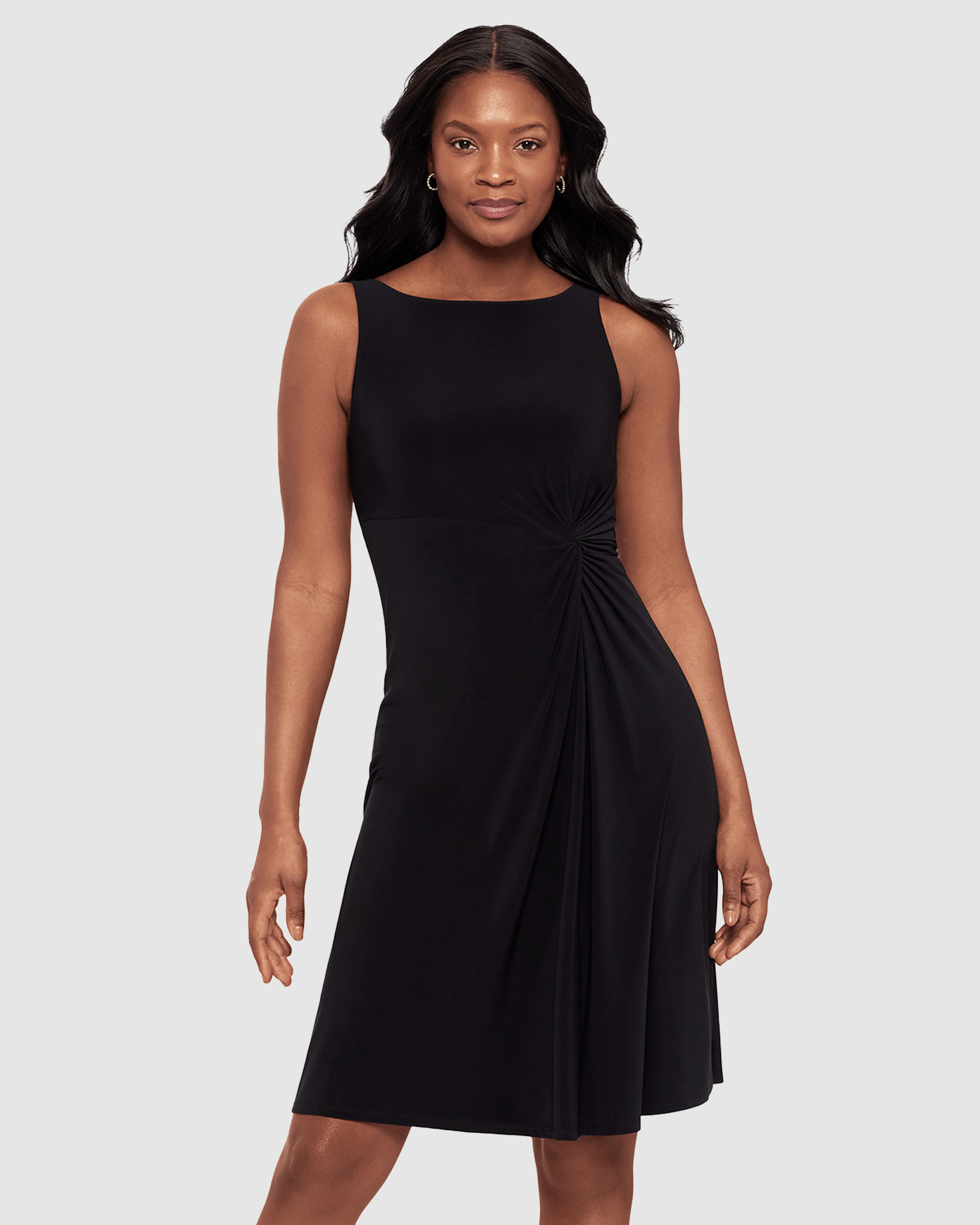 Remi Fit and Flair Gathered Waist Shaping Dress