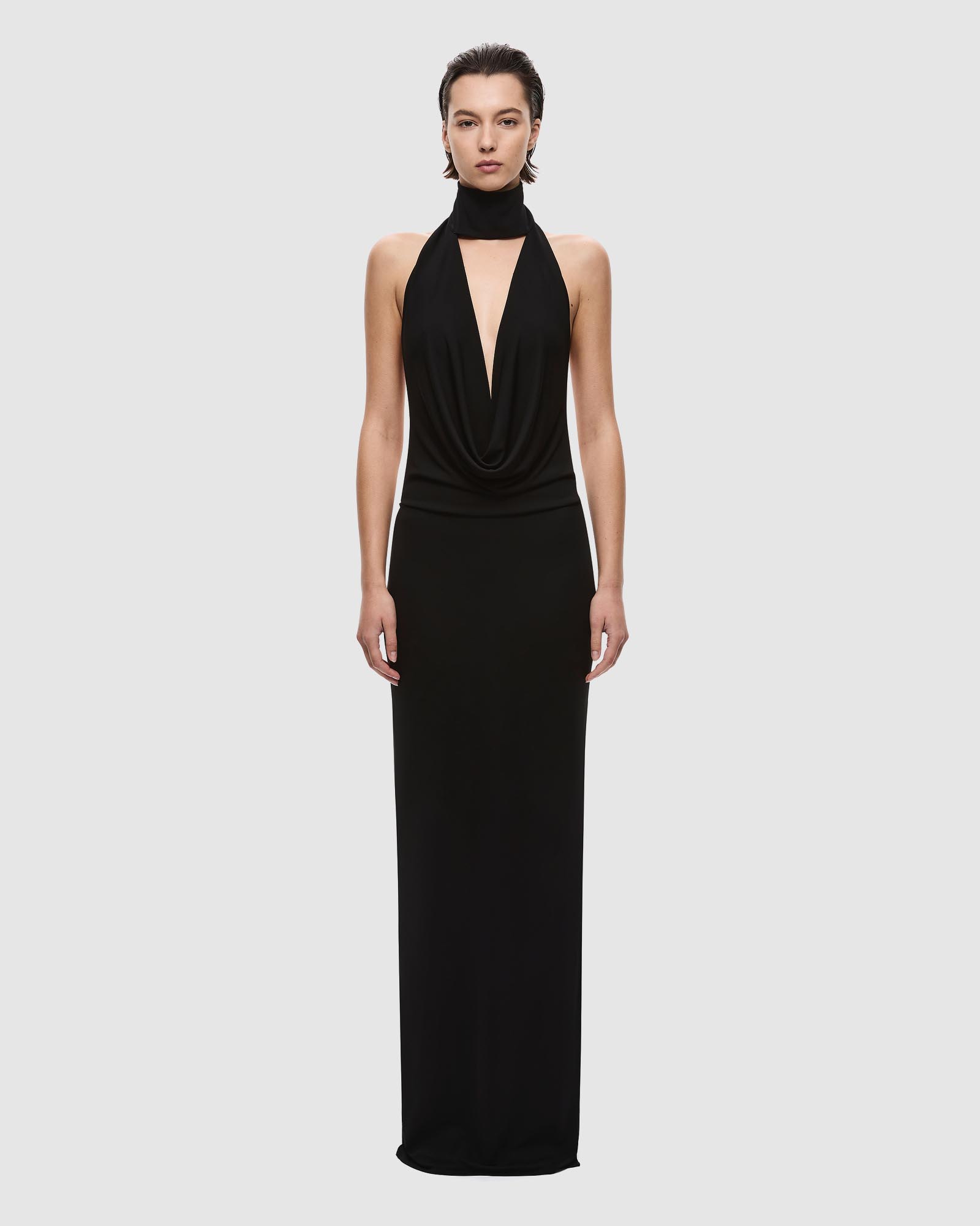 The Cowl Neck Jersey Dress