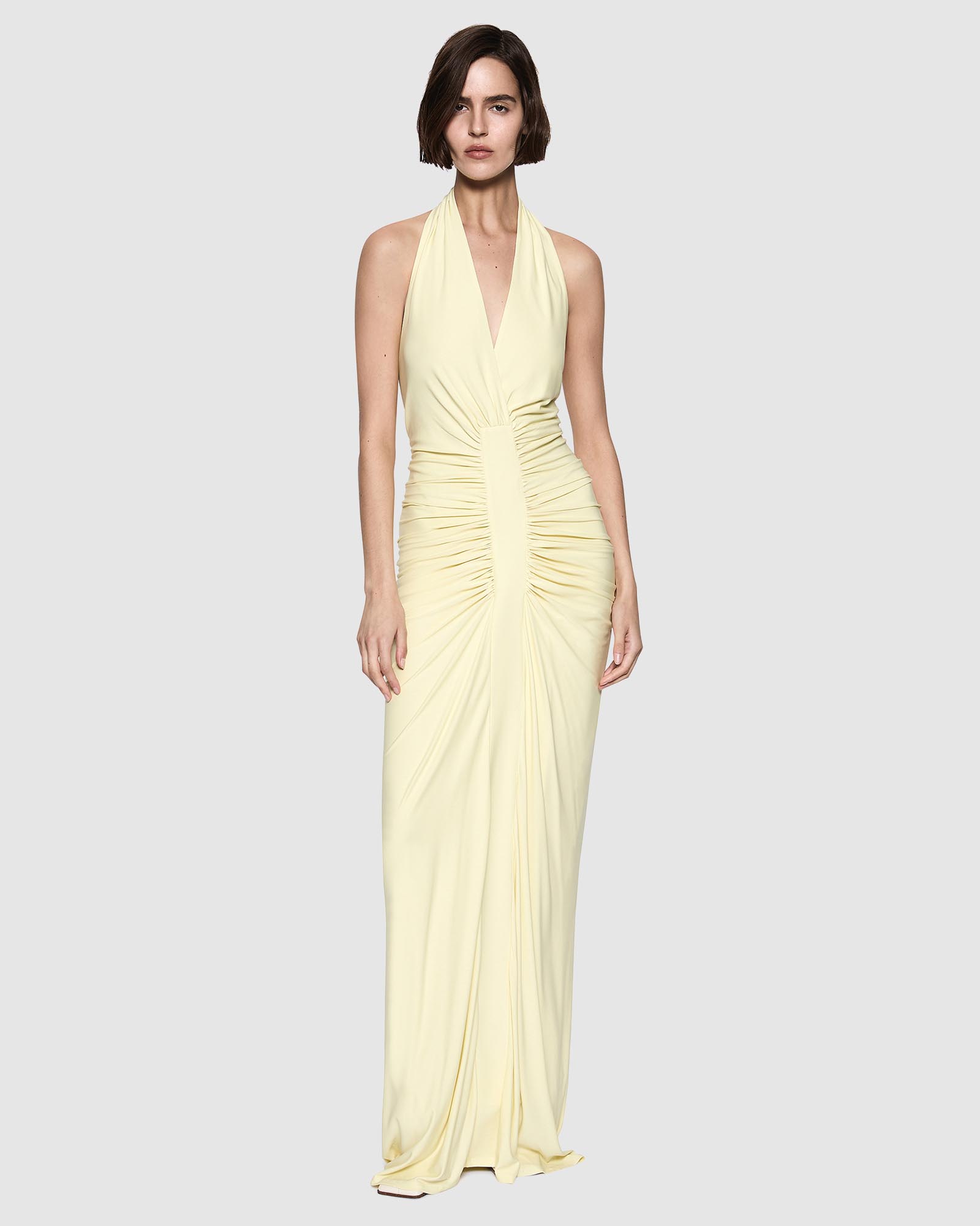 Venus Gathered Cupro Dress