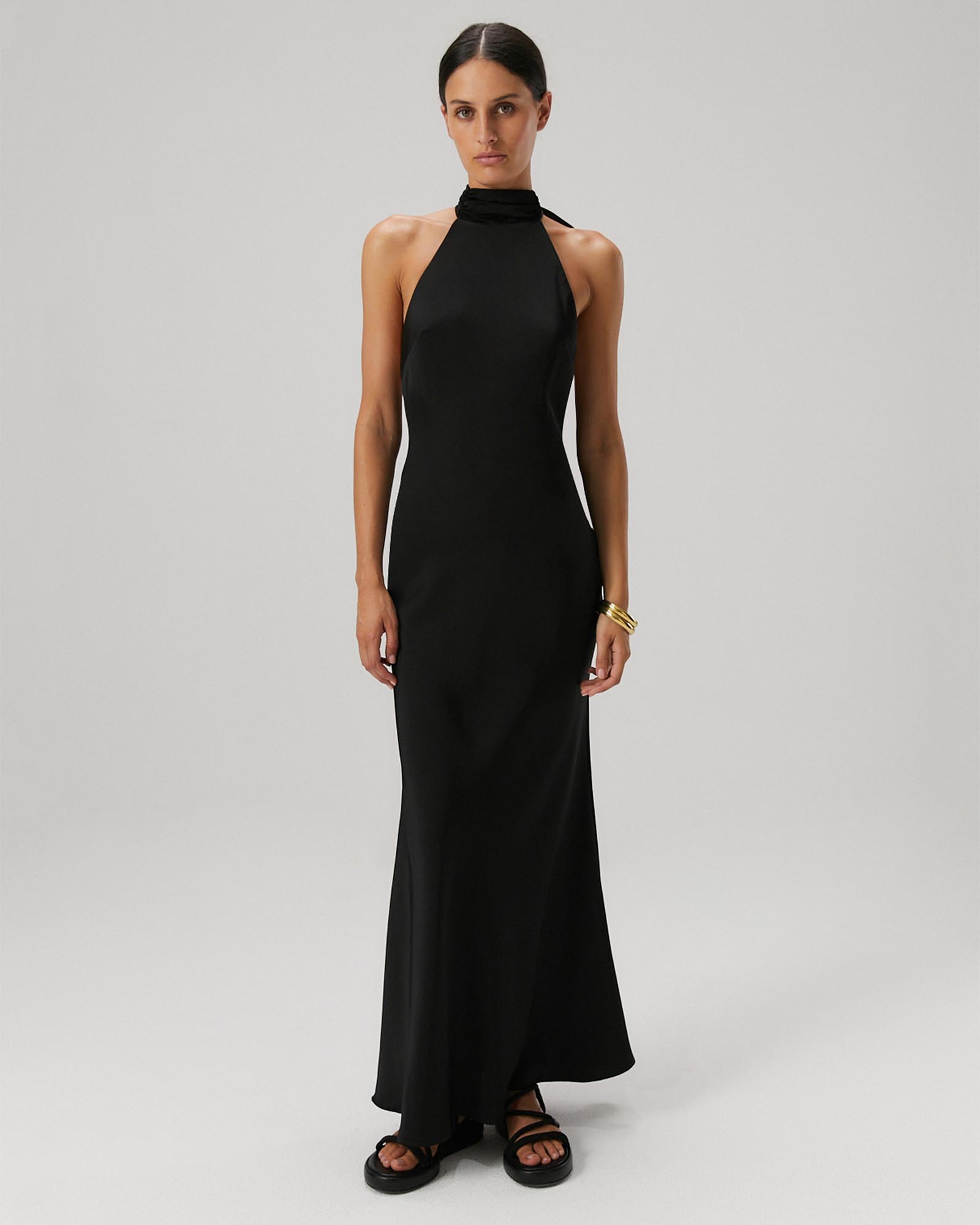 Evianna Satin Maxi Dress