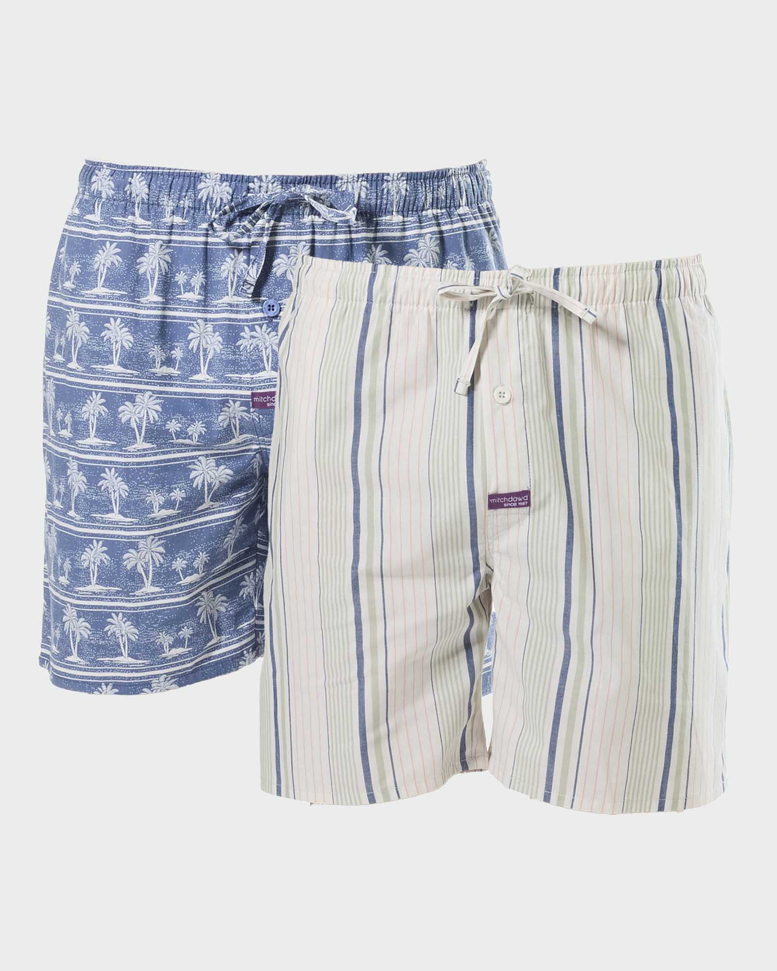 Mitchdowd Mens Maui 2 Pack Sleep Shorts