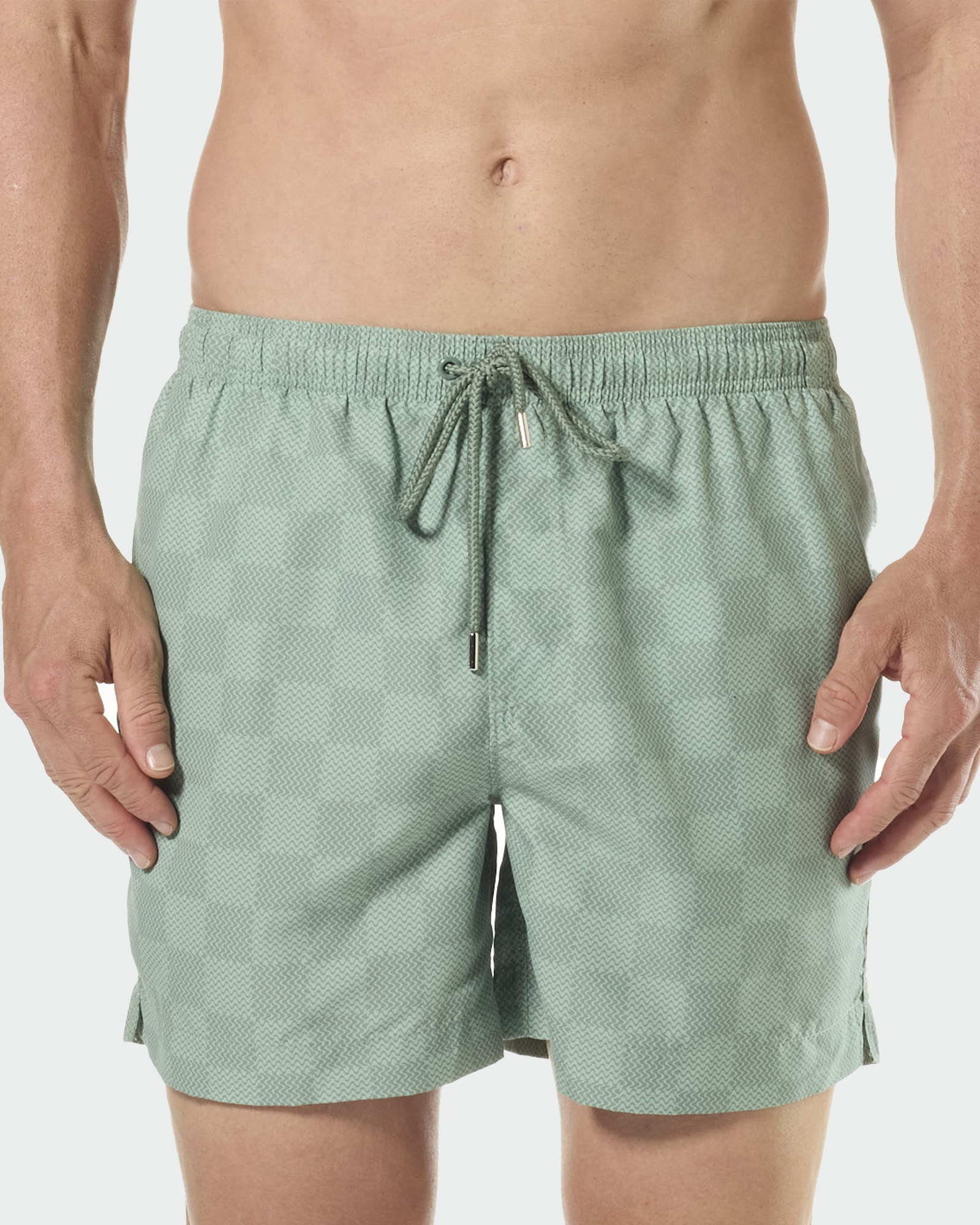 Mitchdowd In Waves  Swim Shorts - Sage Green Quick Dry