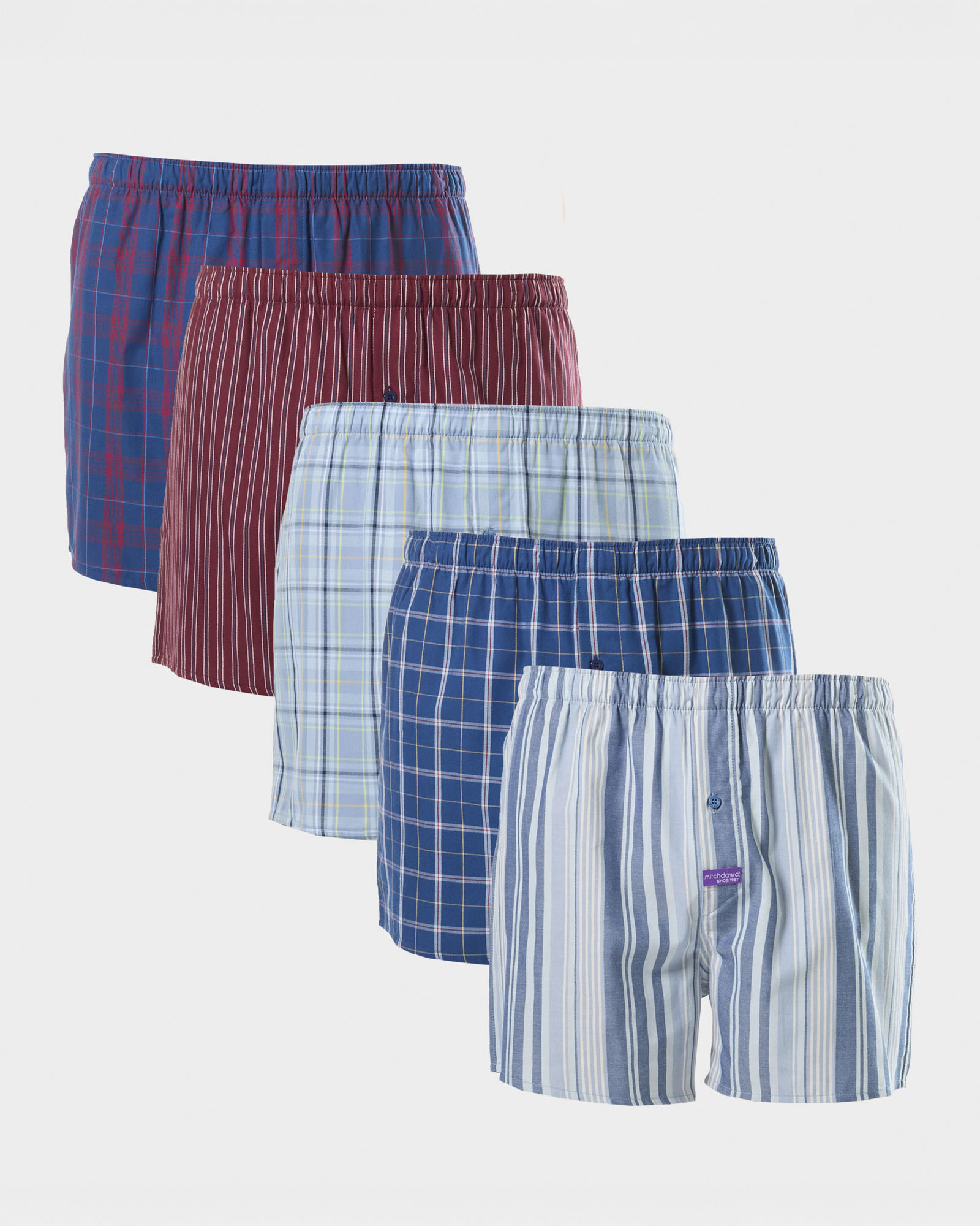 Mens Collected Fashion Boxer Shorts 5 Pack - Multi