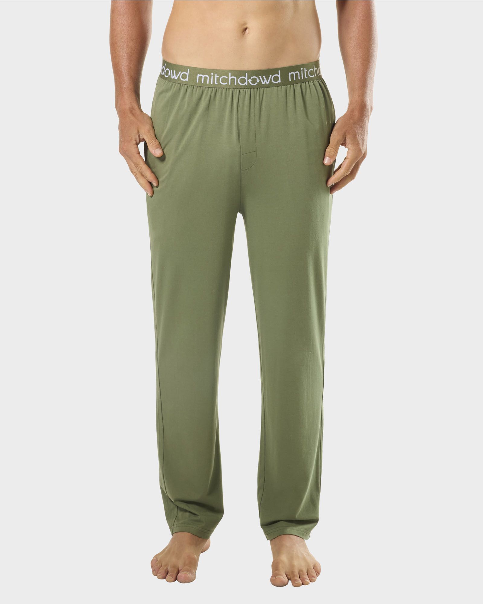 Mens Knit Bamboo Sleep Pant - Khaki
