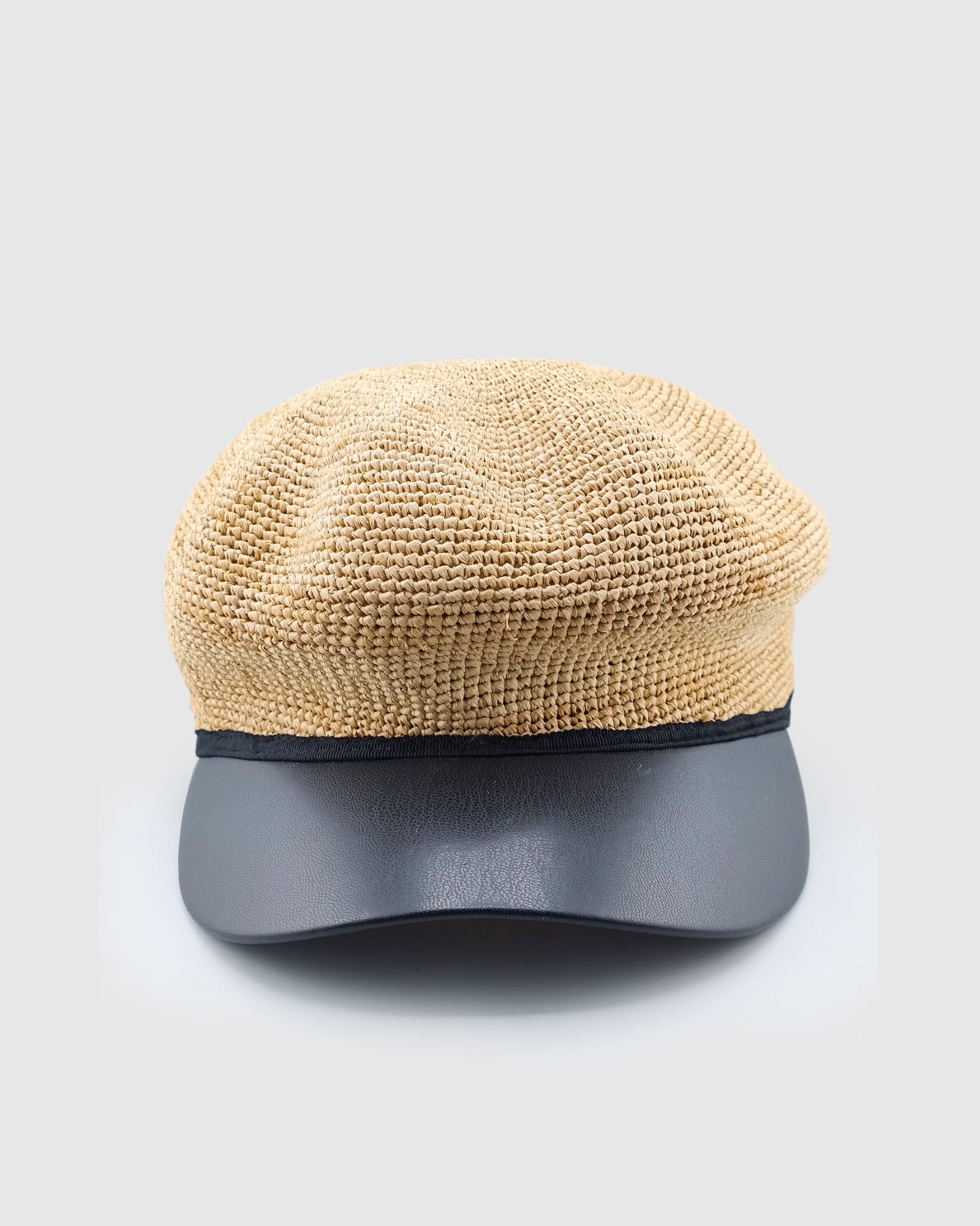 Elisse Foldable Raffia Weave Bakerboy Hat