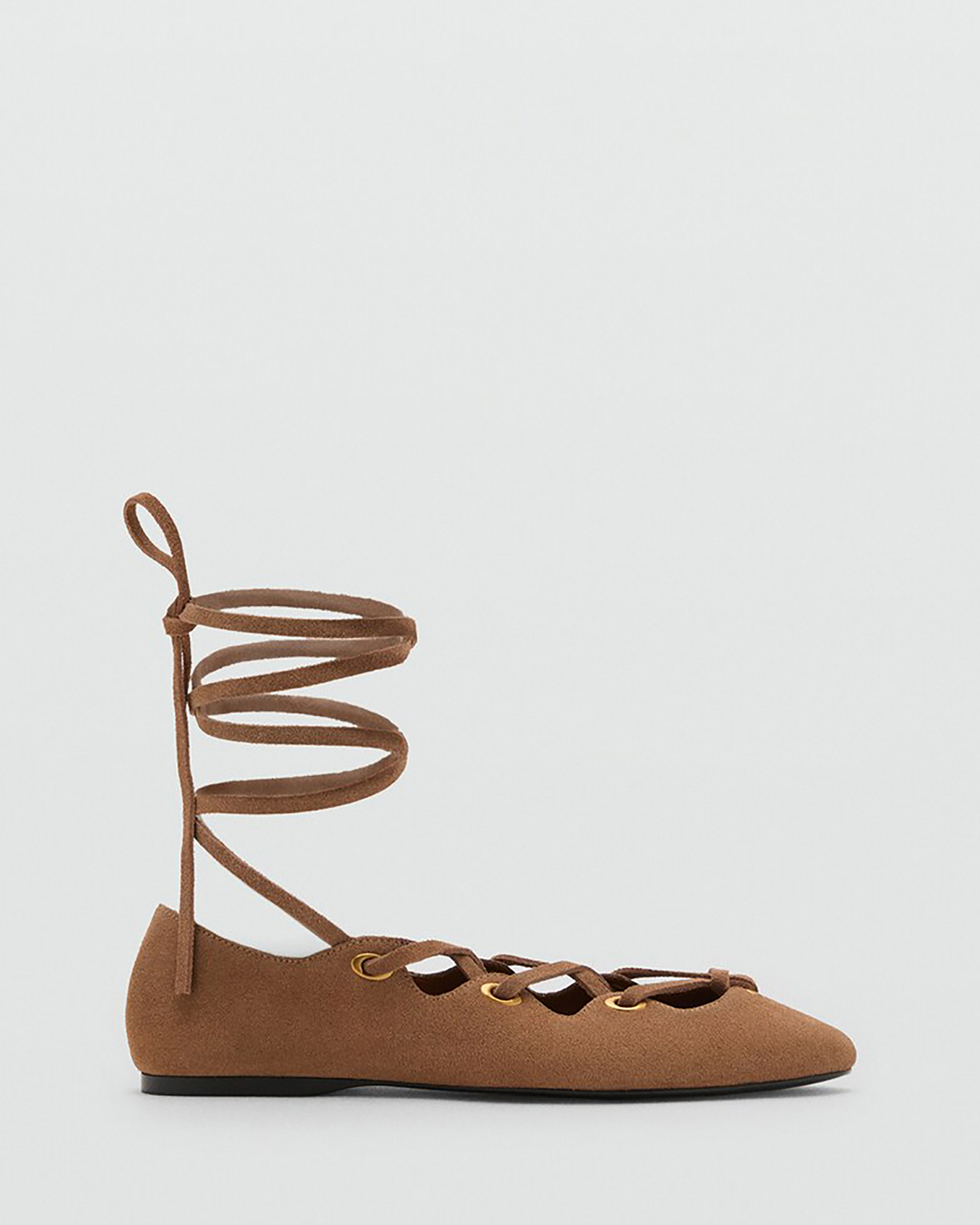 Lace Leather Flat
