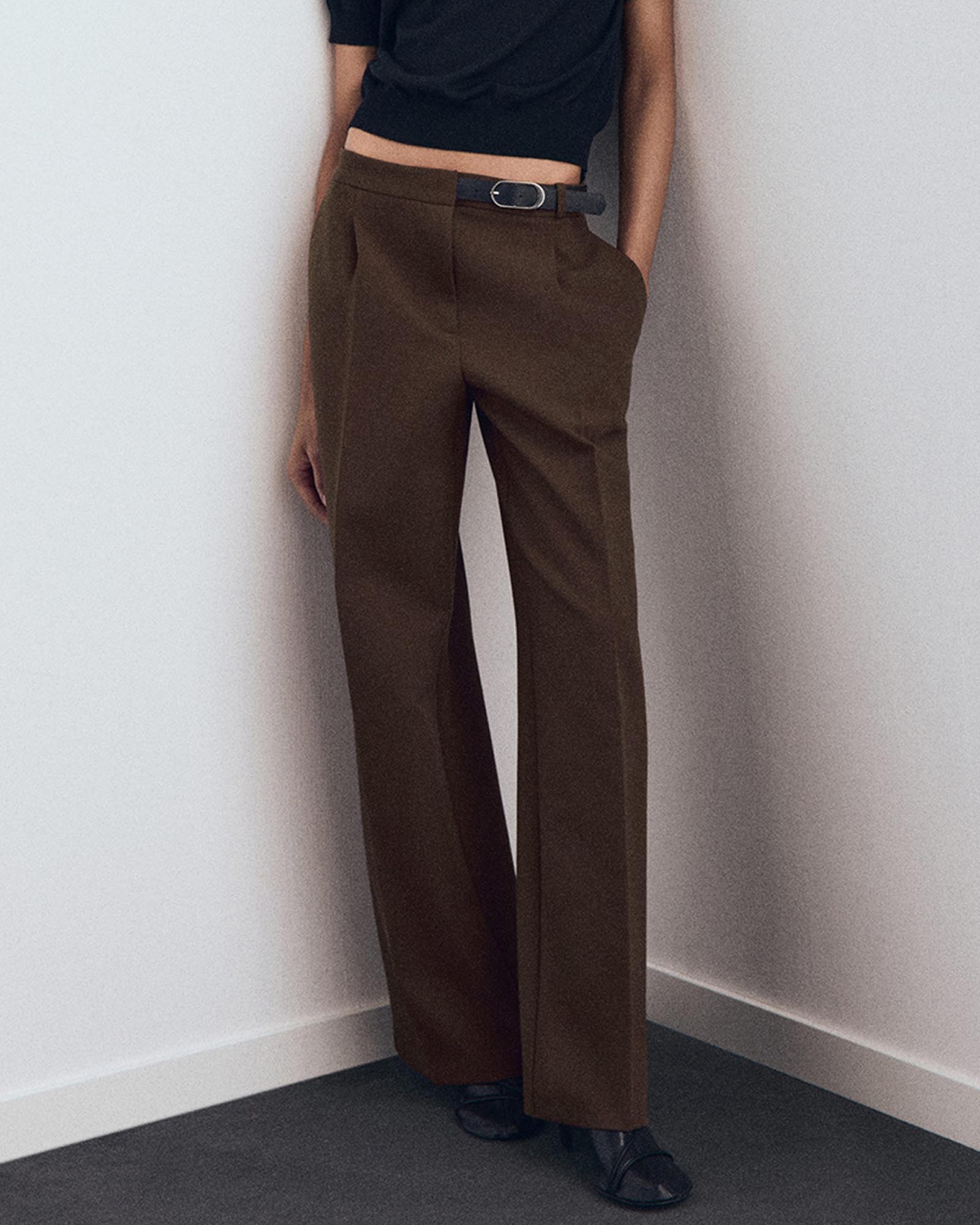 Combined Trousers With Belt