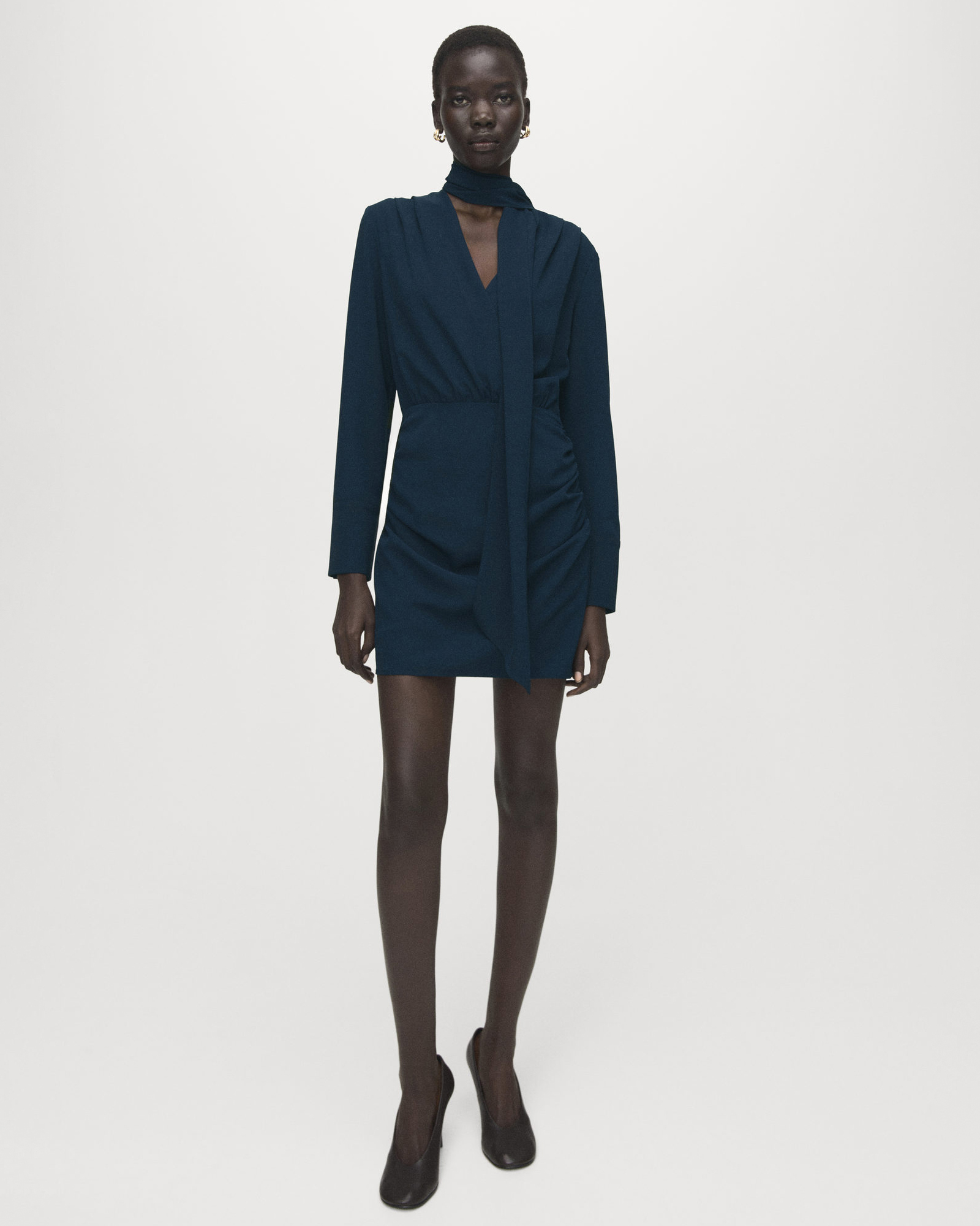 Draped Scarf Dress