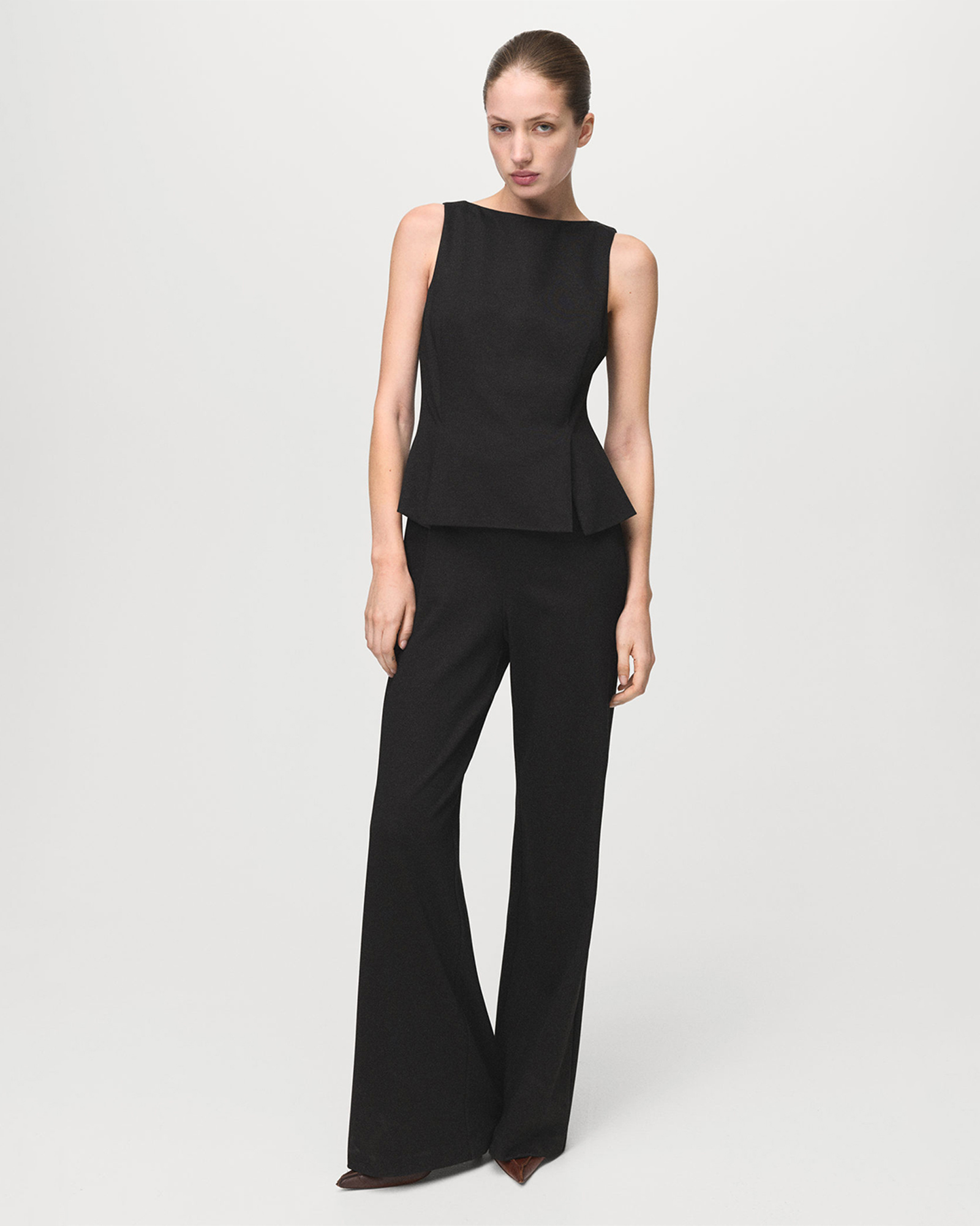 Long Suit-Style Jumpsuit