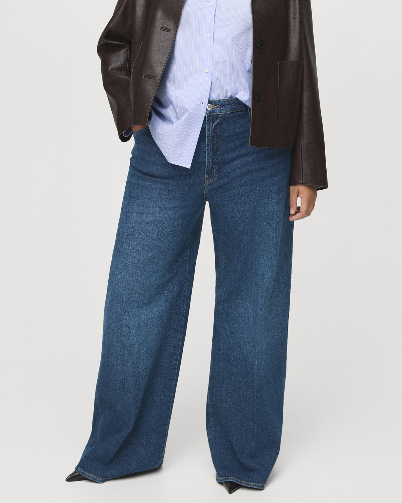 High-Waisted Wide-Leg Jeans