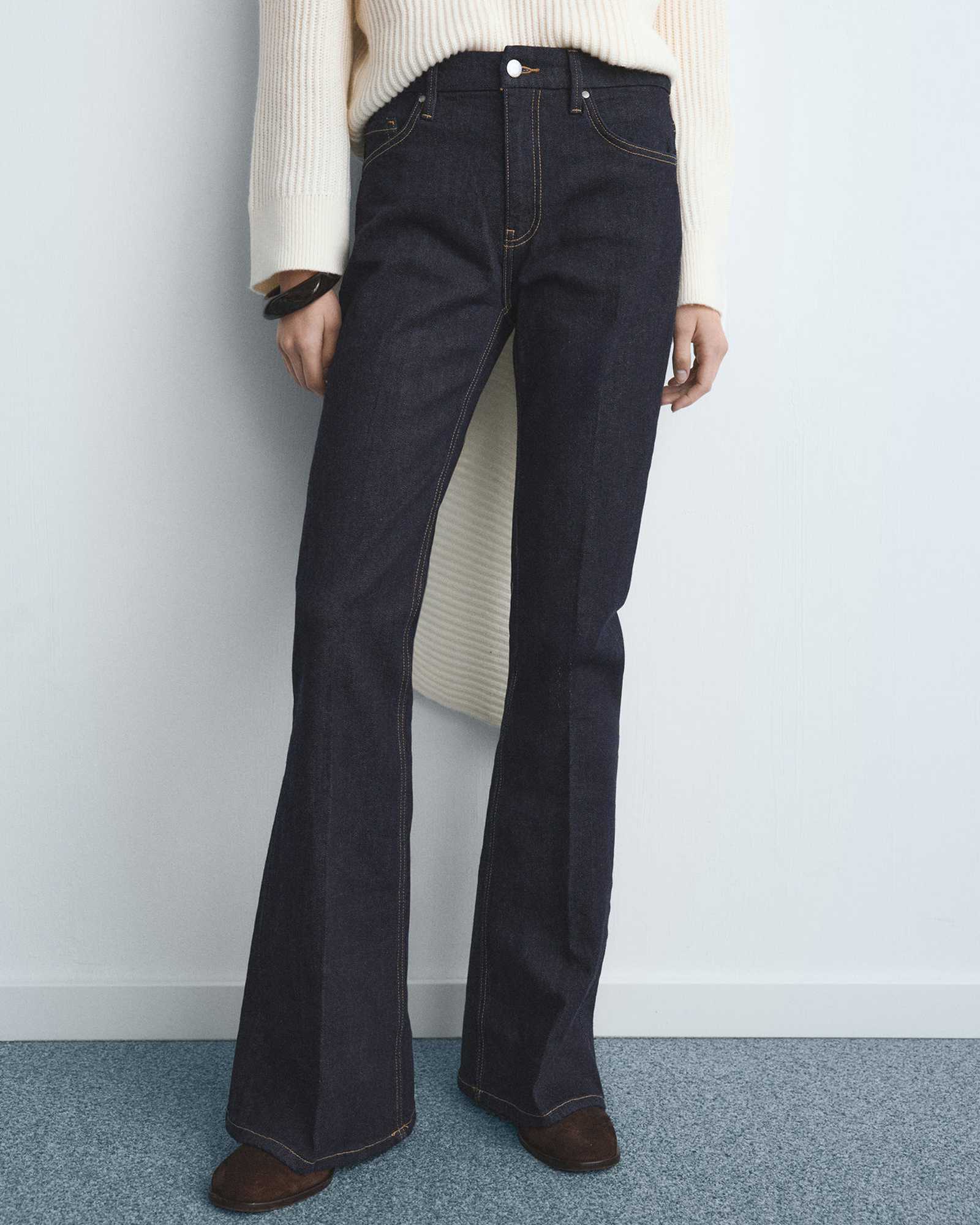 Violet Flared High-Rise Jeans