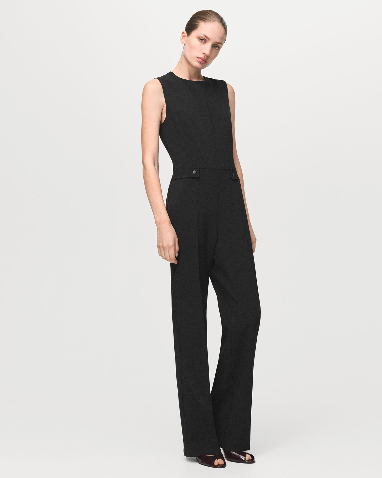 Long Suit-Style Jumpsuit